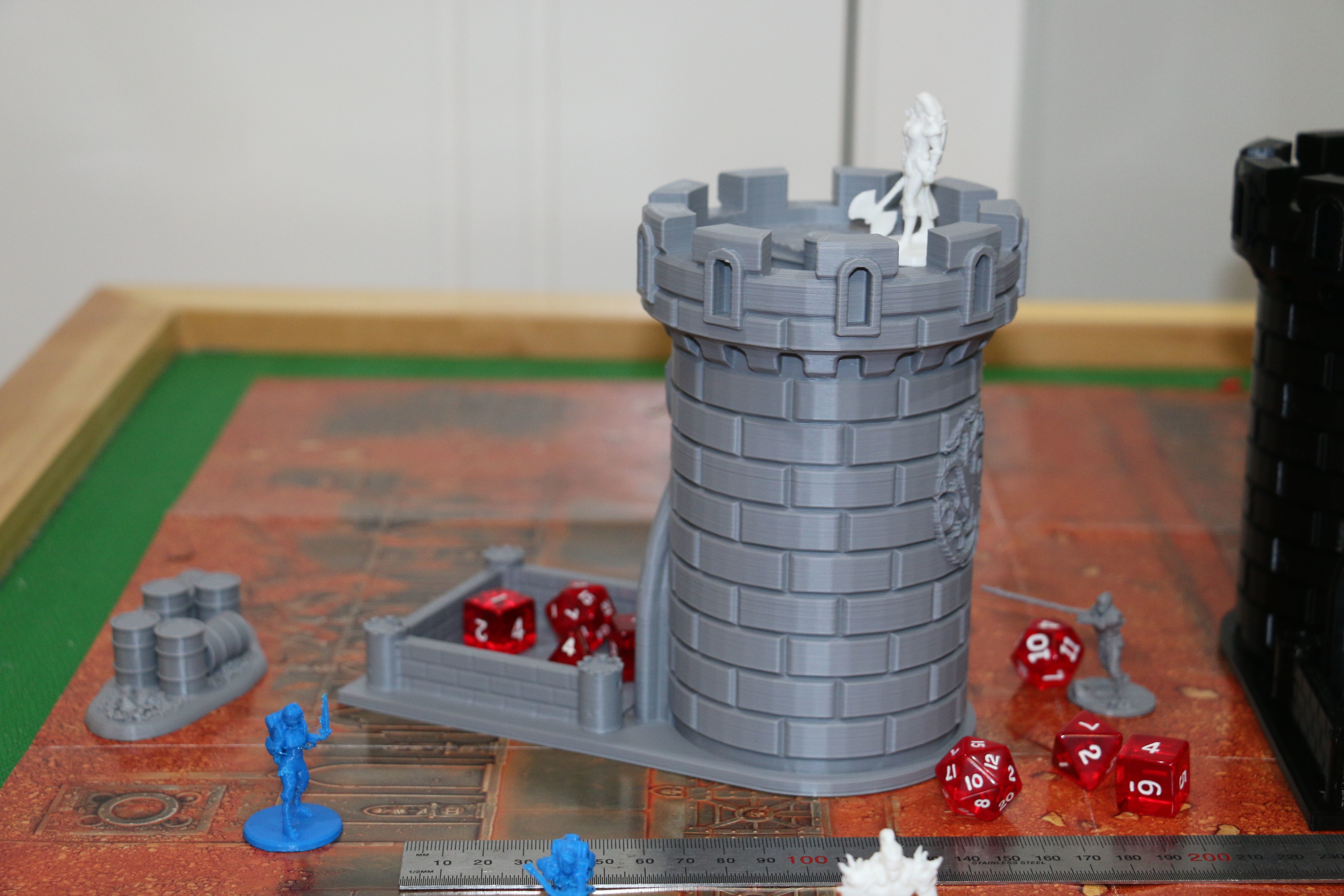 Dice Tower - Hydra Castle - 15cm tall - roll dice thru staircase 3D print model_6