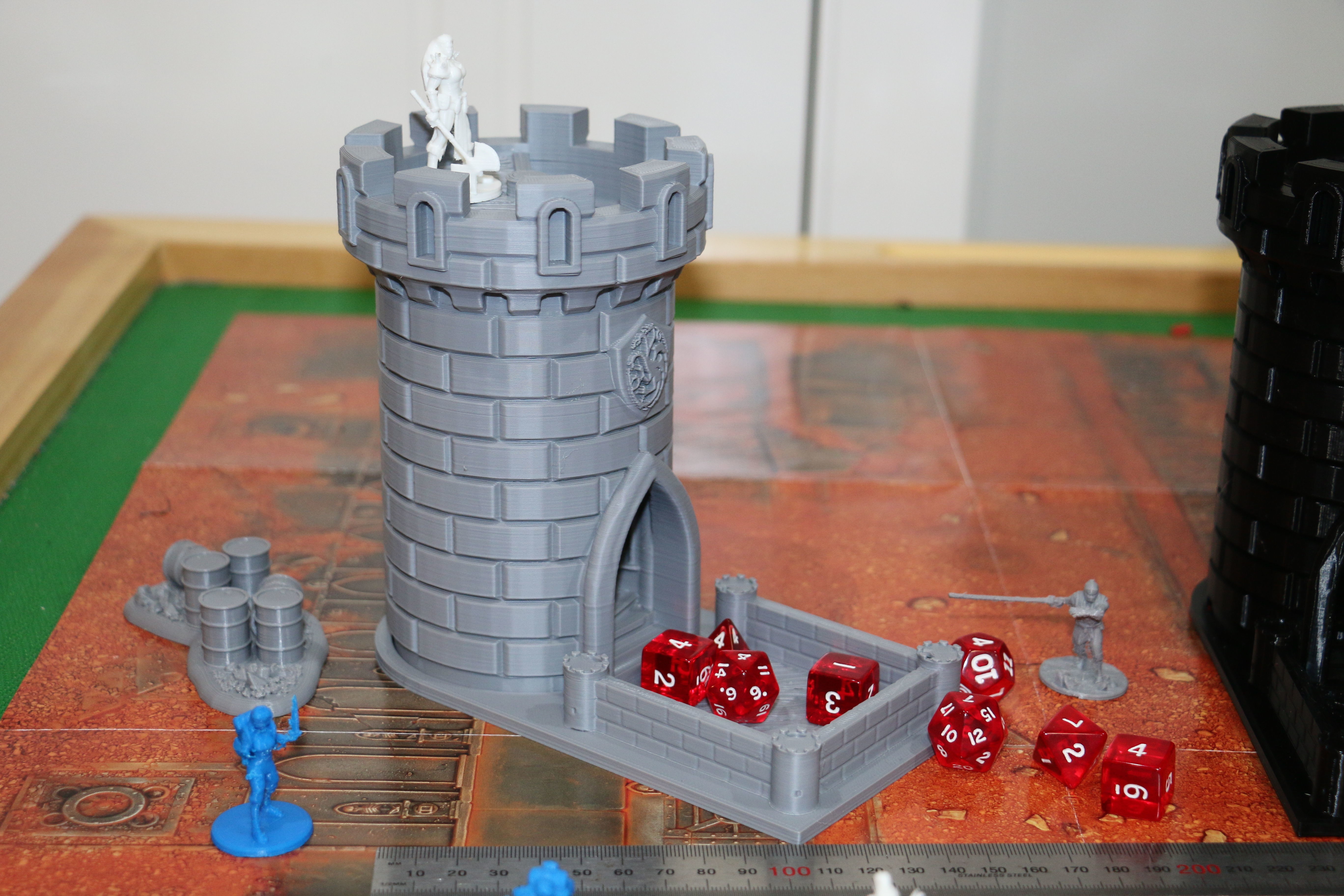Dice Tower - Hydra Castle - 15cm tall - roll dice thru staircase 3D print model_3