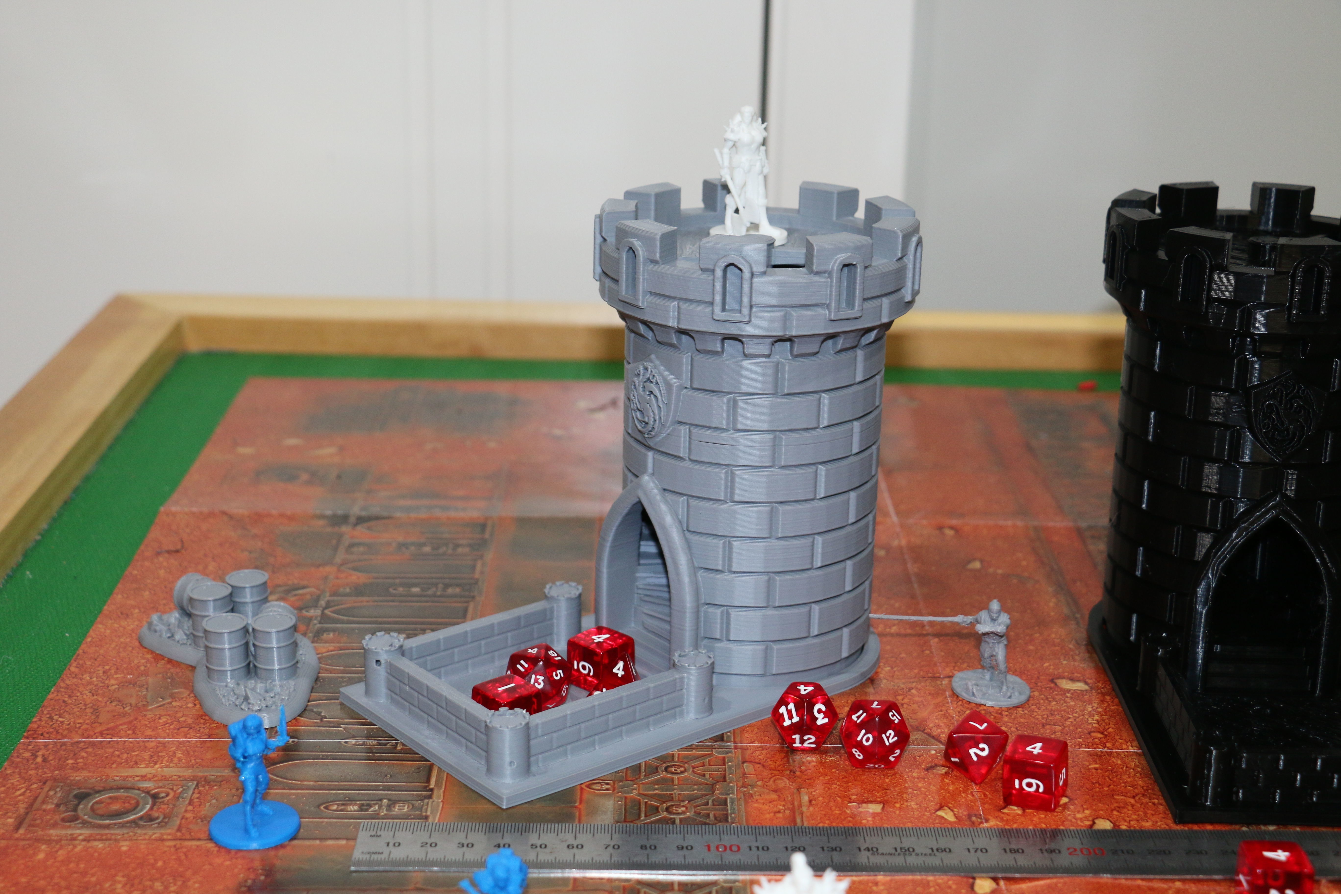 Dice Tower - Hydra Castle - 15cm tall - roll dice thru staircase 3D print model_1