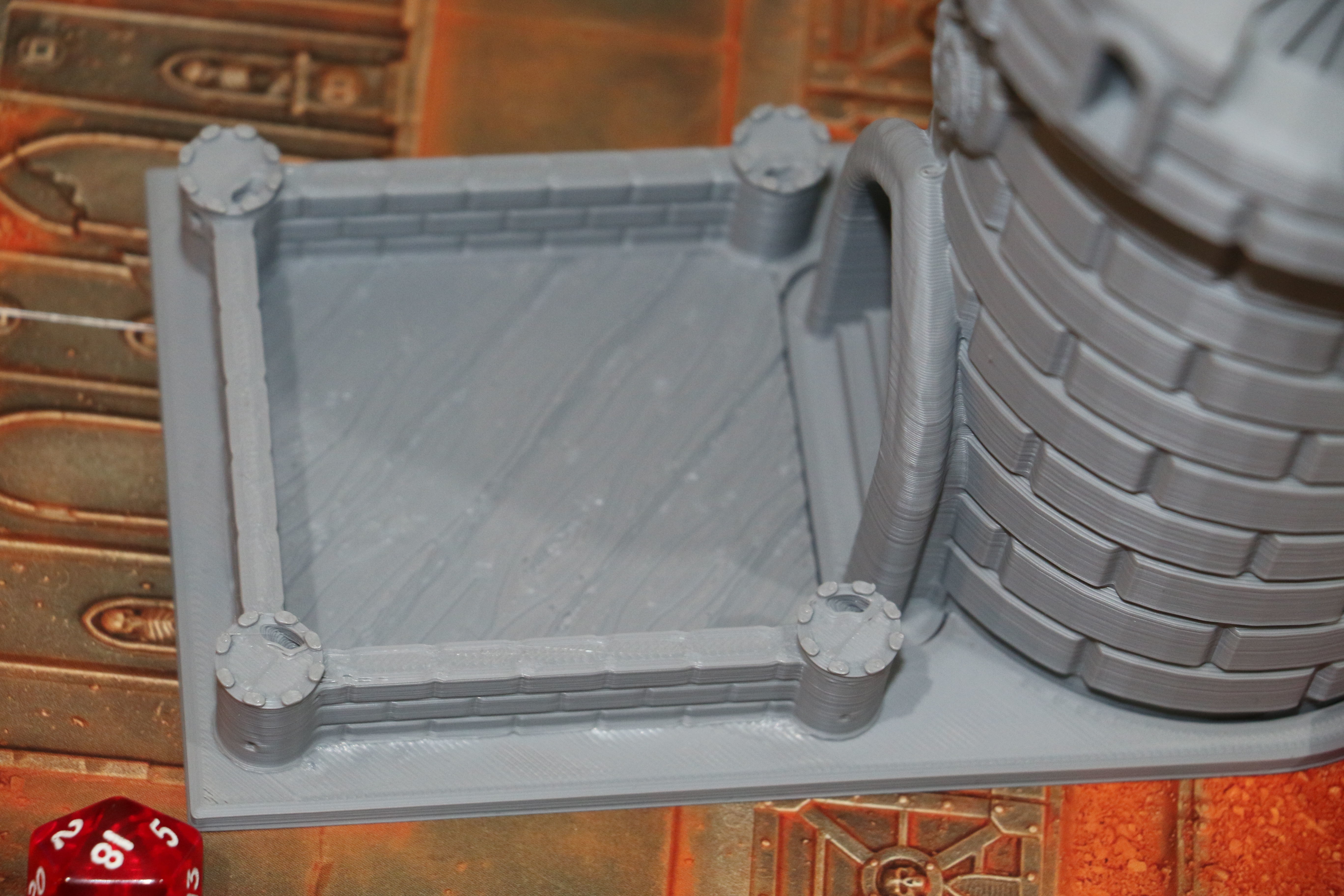 Dice Tower - Hydra Castle - 15cm tall - roll dice thru staircase 3D print model_9