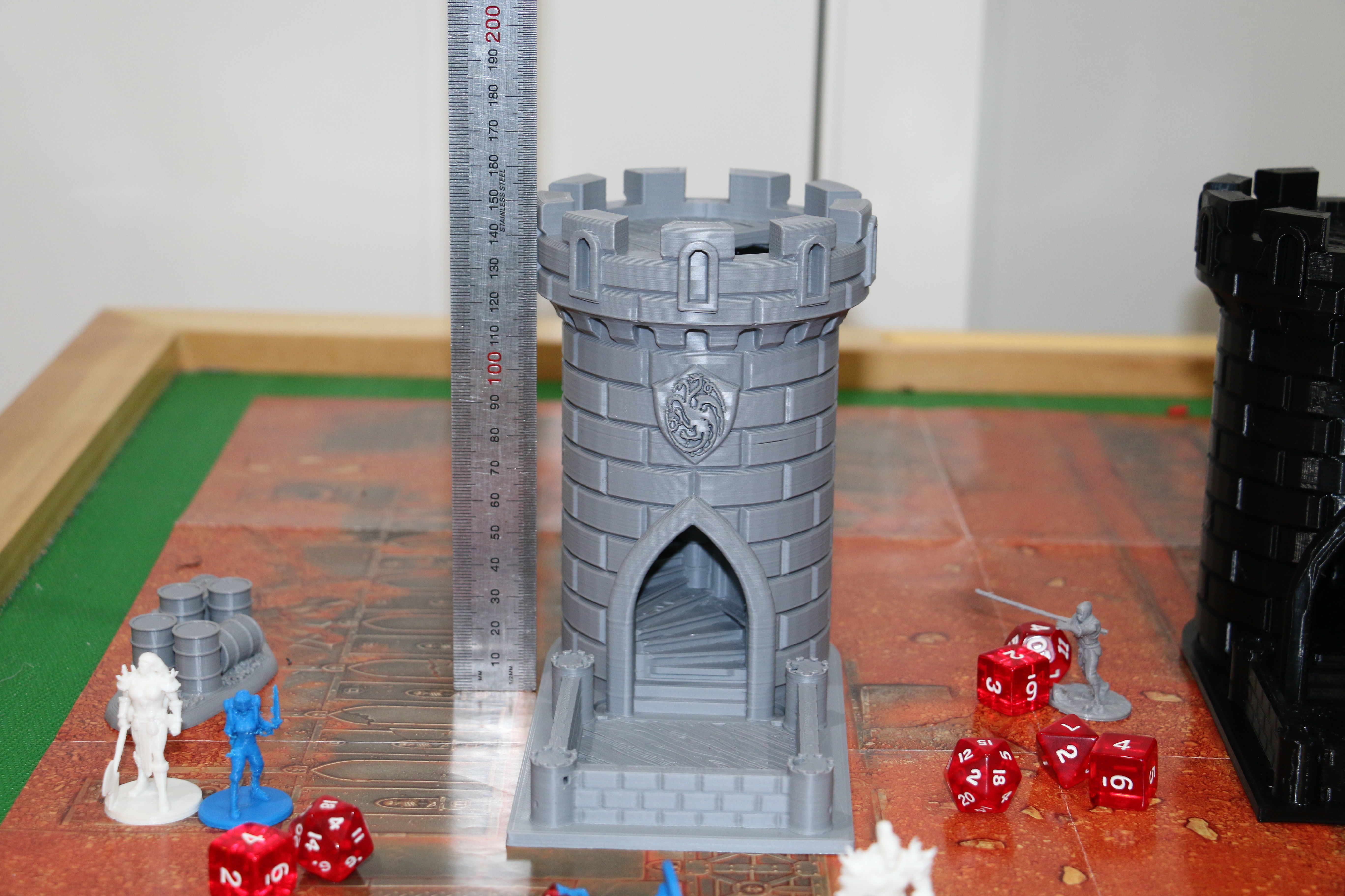Dice Tower - Hydra Castle - 15cm tall - roll dice thru staircase 3D print model_11