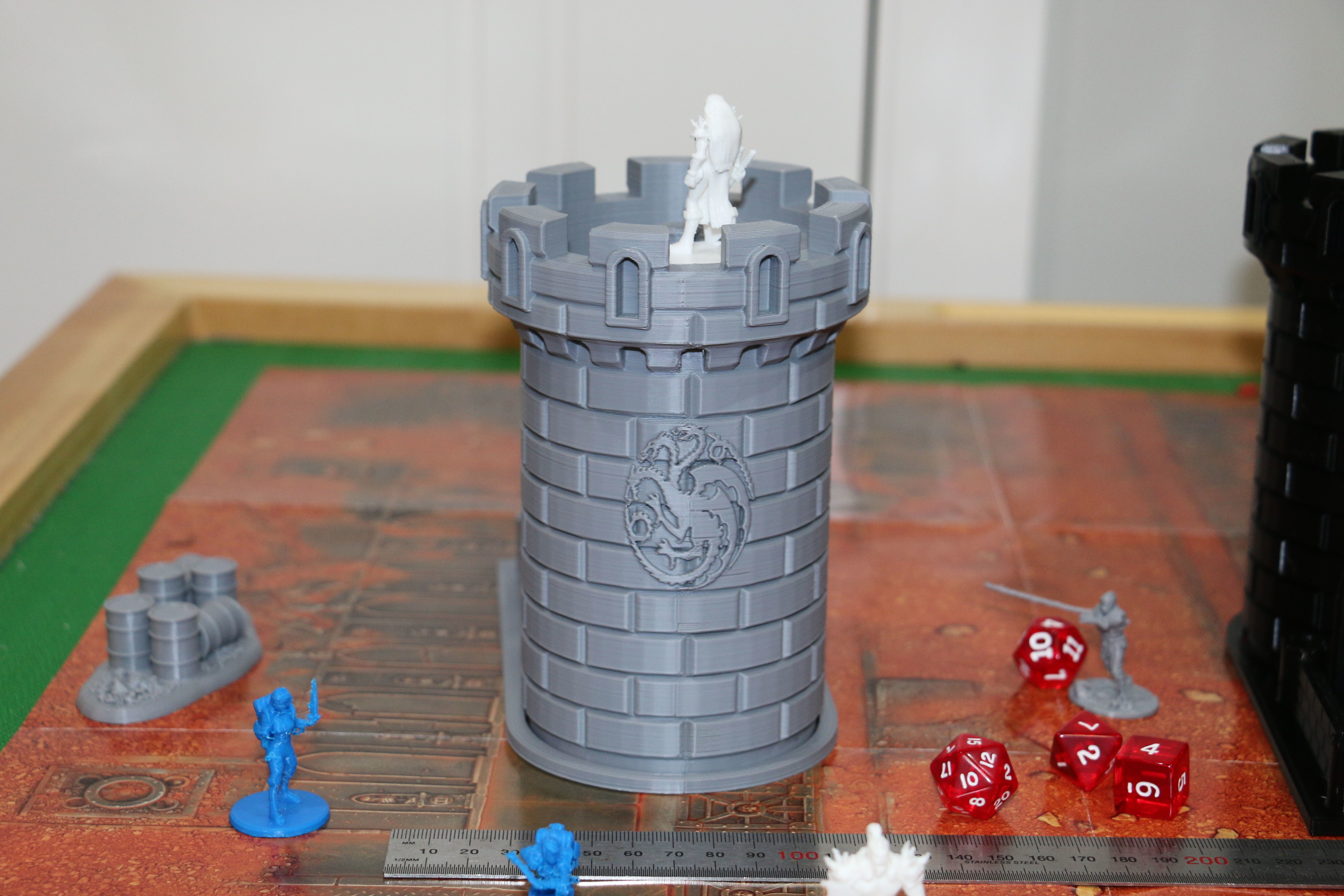 Dice Tower - Hydra Castle - 15cm tall - roll dice thru staircase 3D print model_5