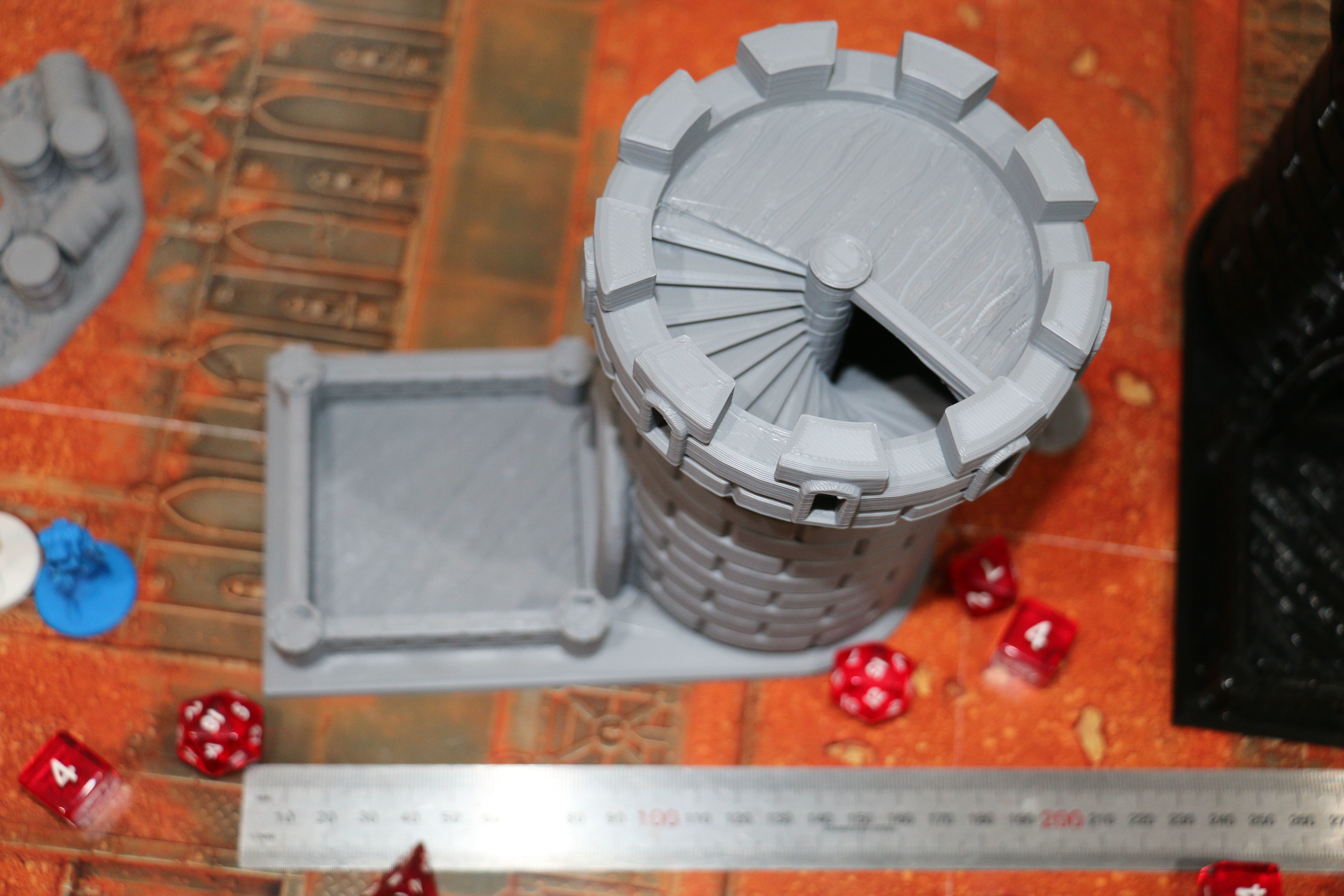 Dice Tower - Hydra Castle - 15cm tall - roll dice thru staircase 3D print model_7