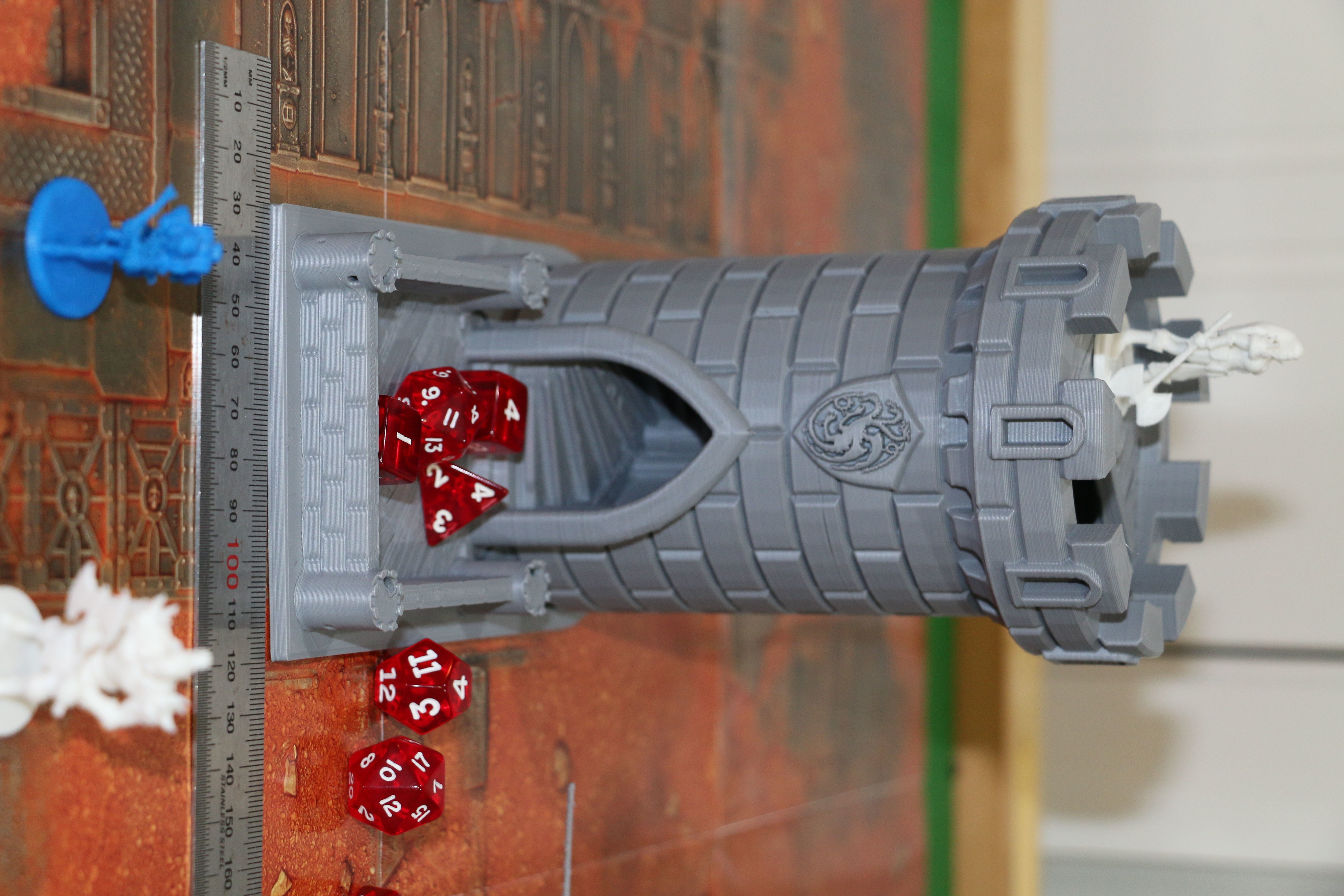 Dice Tower - Hydra Castle - 15cm tall - roll dice thru staircase 3D print model_2
