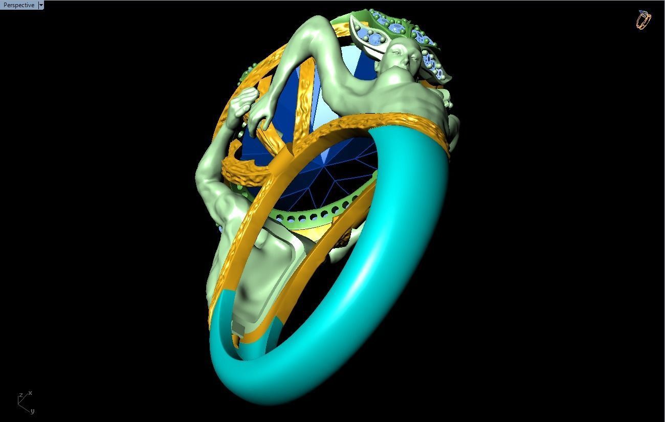 Mythical ring - Zeus rings - Ring of Greek Mythology - N 427 3D print model_10