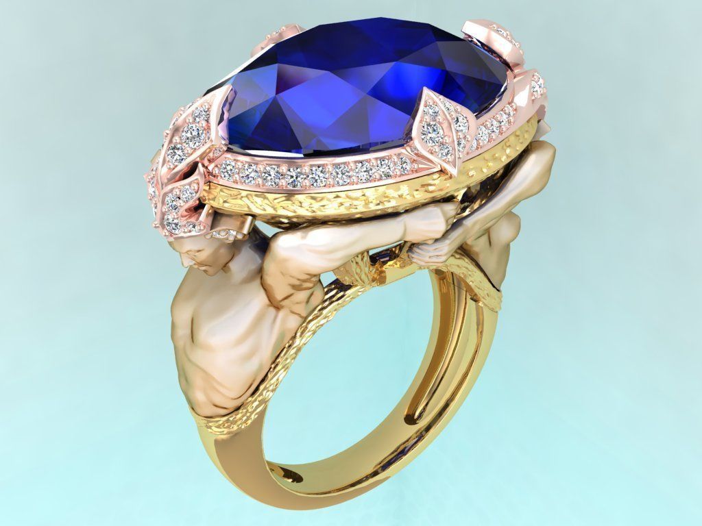 Mythical ring - Zeus rings - Ring of Greek Mythology - N 427 3D print model_5