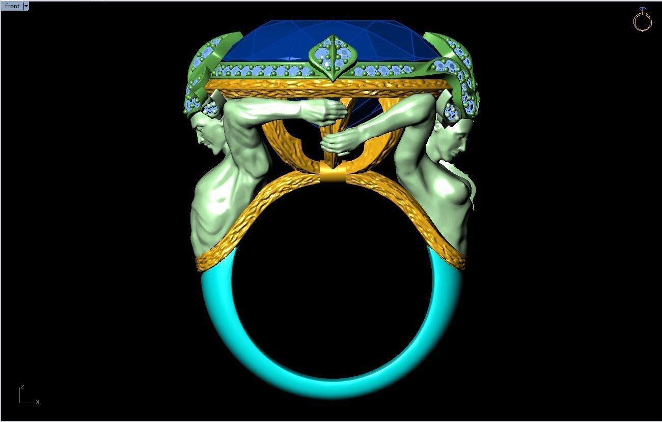 Mythical ring - Zeus rings - Ring of Greek Mythology - N 427 3D print model_13