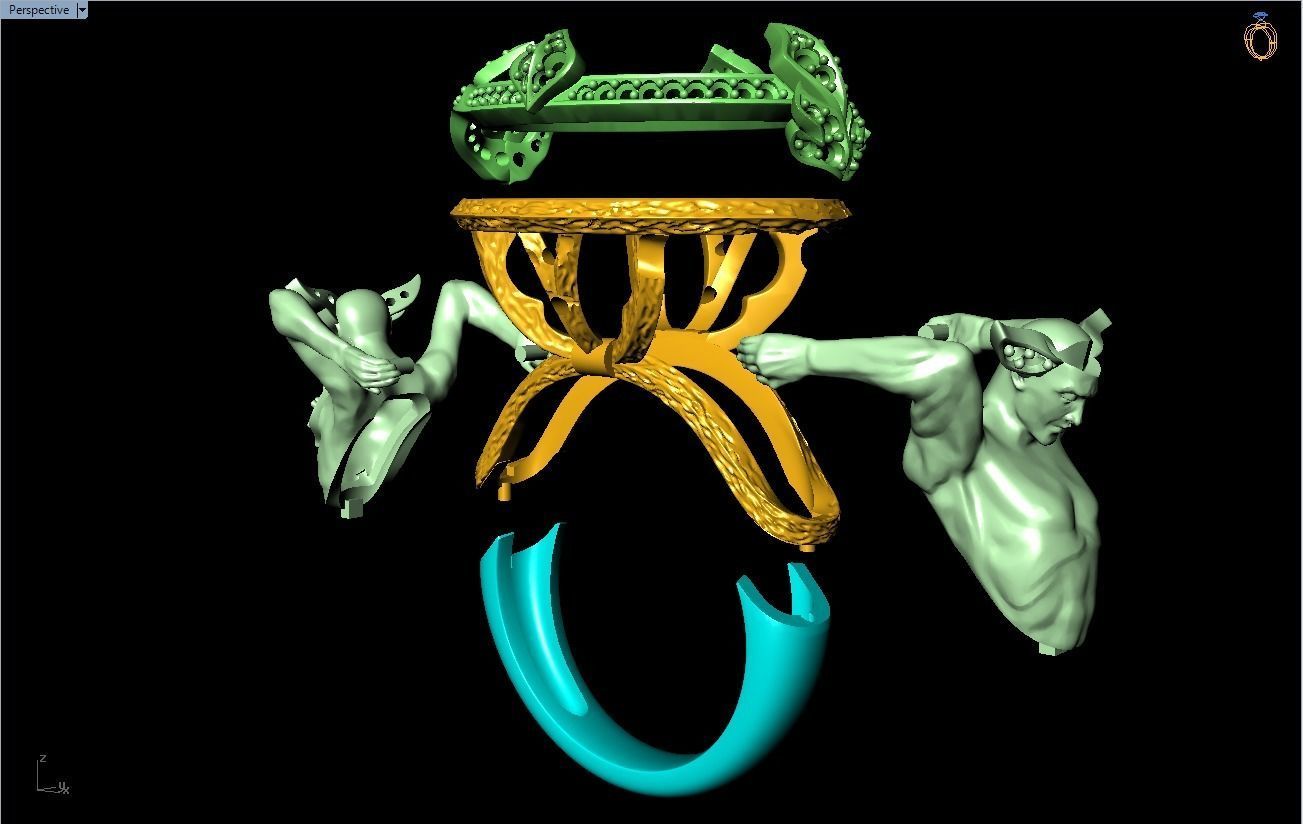Mythical ring - Zeus rings - Ring of Greek Mythology - N 427 3D print model_18
