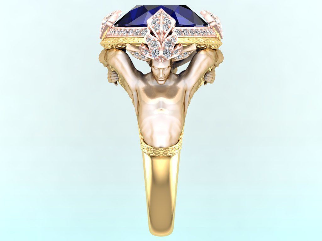 Mythical ring - Zeus rings - Ring of Greek Mythology - N 427 3D print model_4