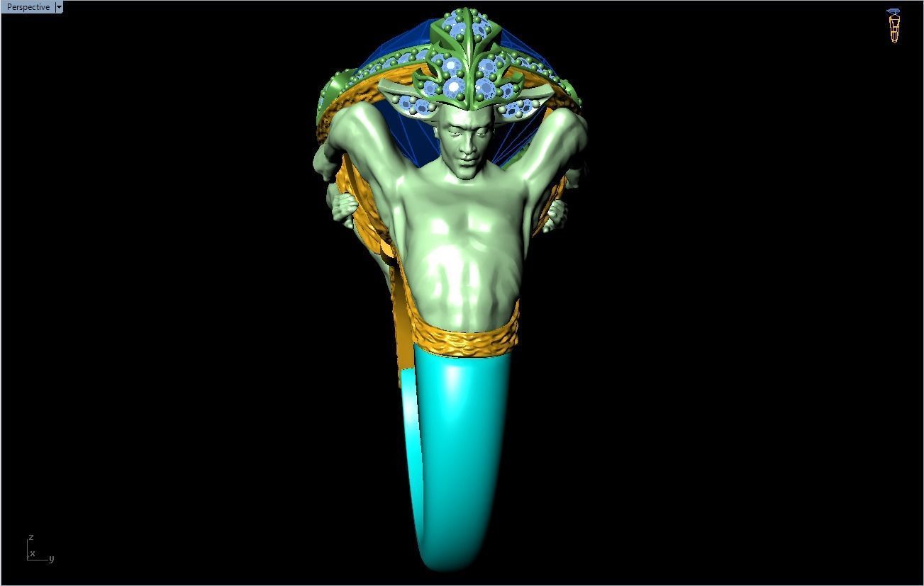 Mythical ring - Zeus rings - Ring of Greek Mythology - N 427 3D print model_17