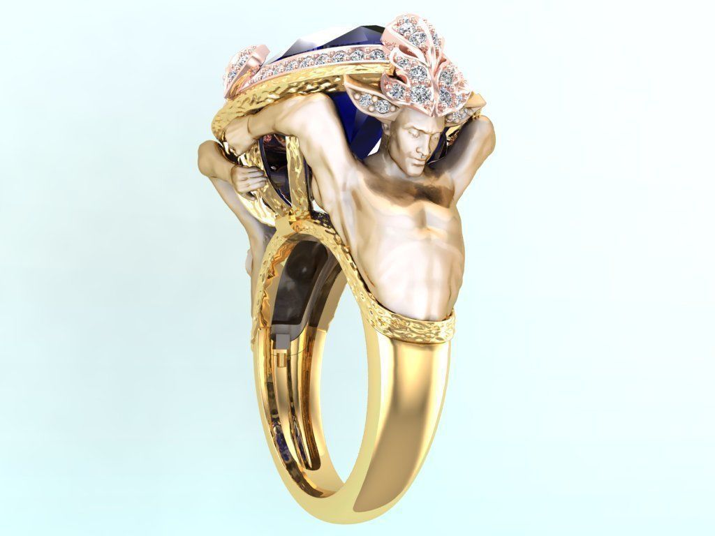 Mythical ring - Zeus rings - Ring of Greek Mythology - N 427 3D print model_2