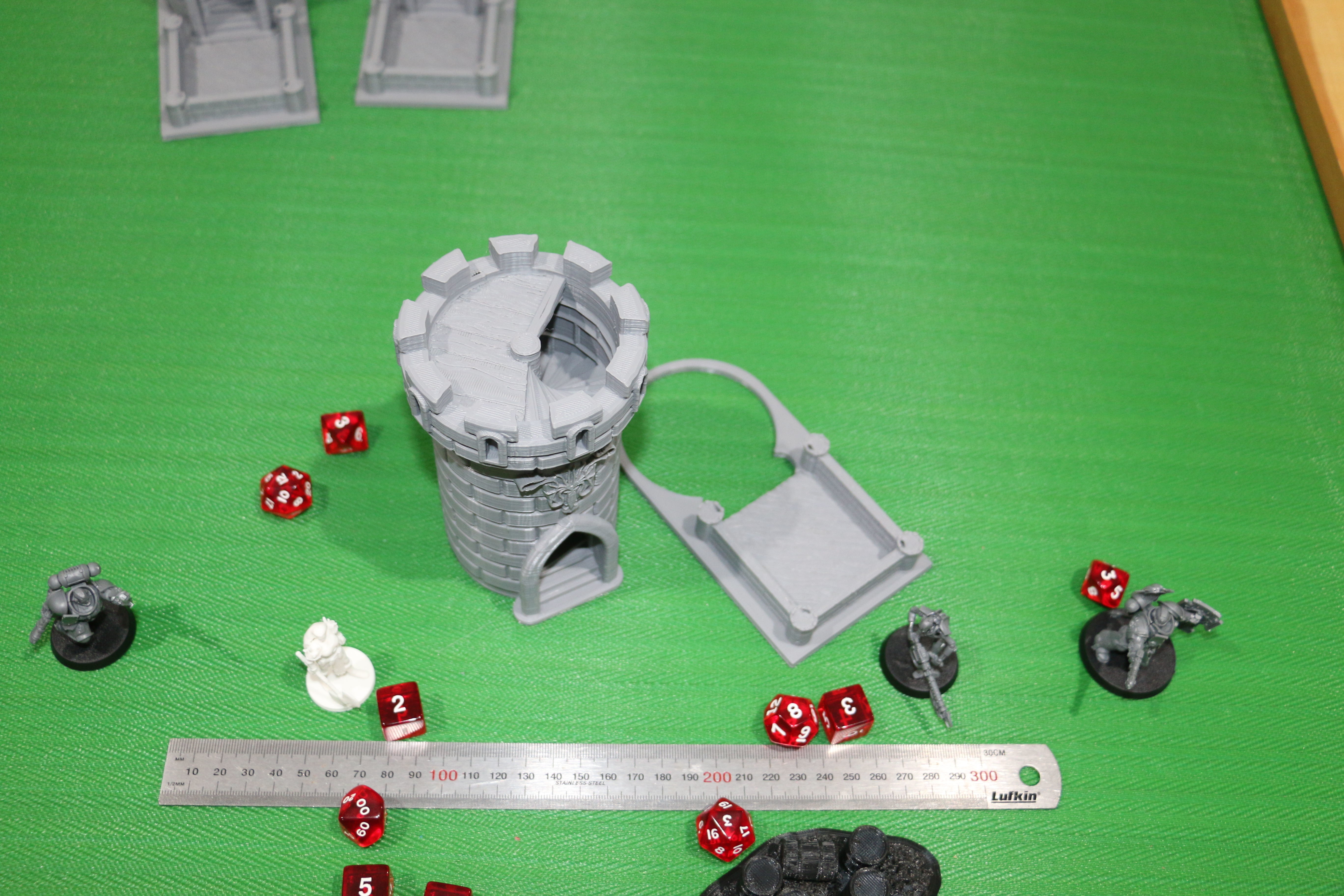 Dice Tower - Squid Castle-15cm tall - roll dice thru staircase 3D print model_8