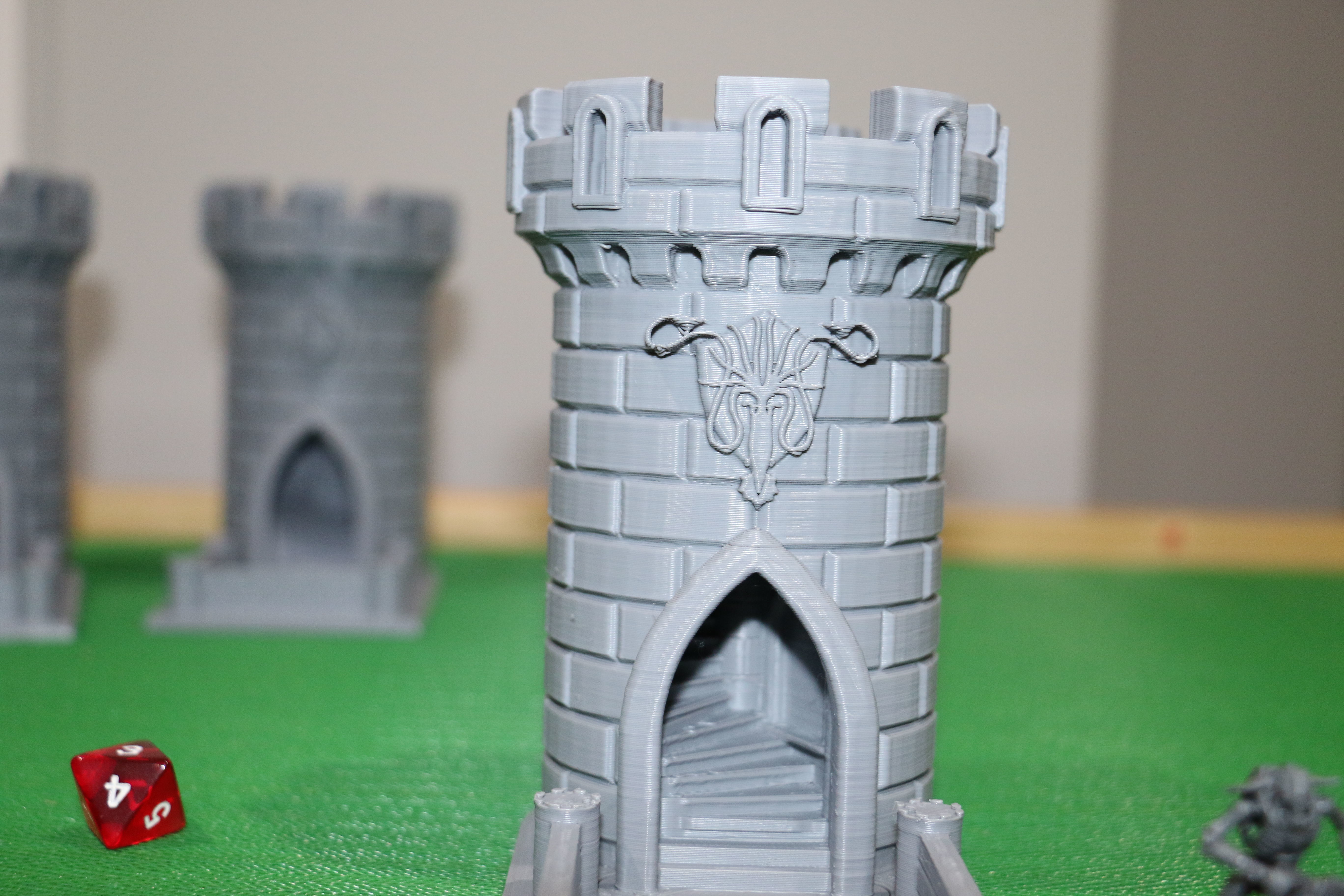 Dice Tower - Squid Castle-15cm tall - roll dice thru staircase 3D print model_1