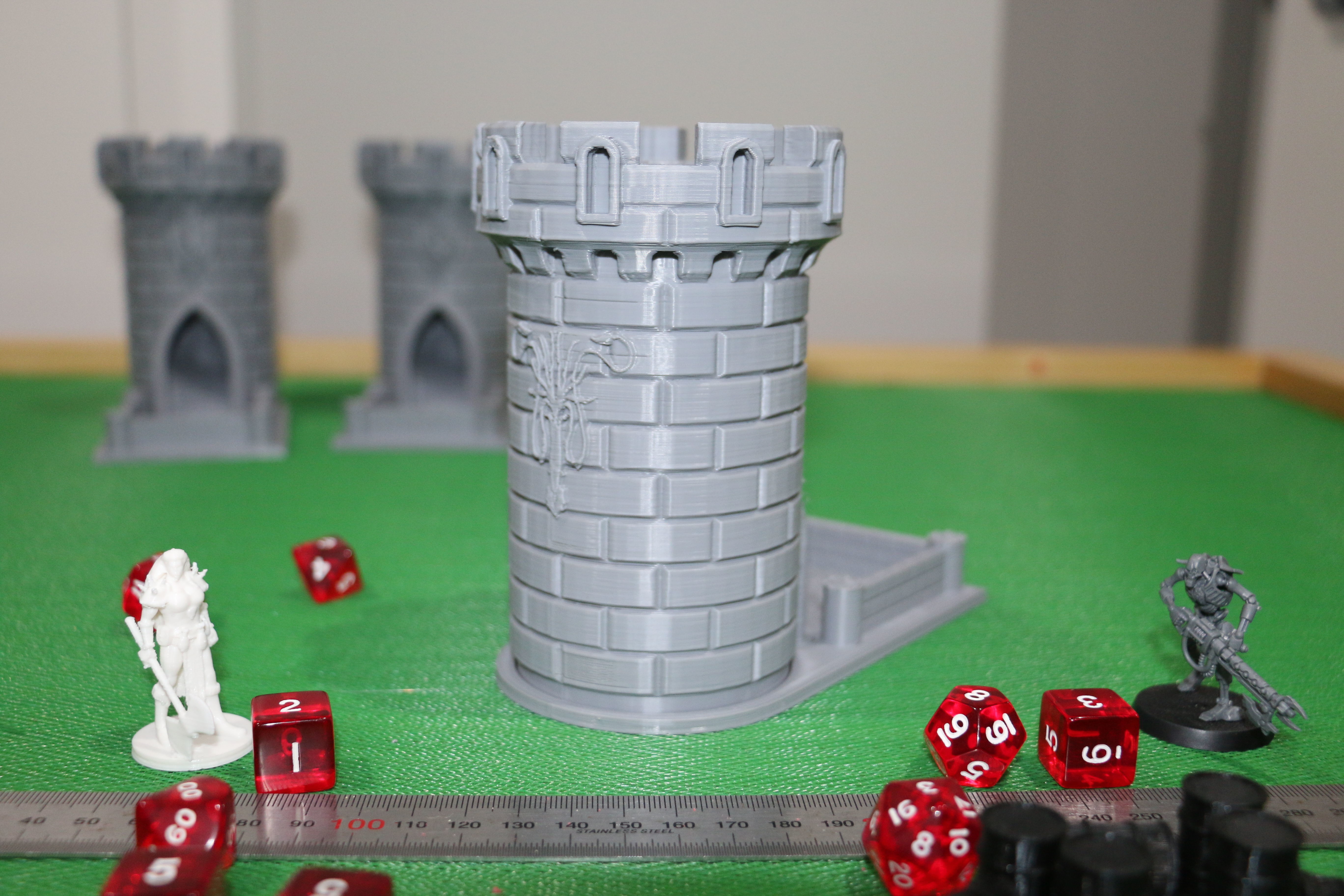 Dice Tower - Squid Castle-15cm tall - roll dice thru staircase 3D print model_3