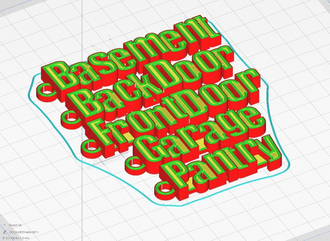 Printable House Locks Keychains 3D print model_11