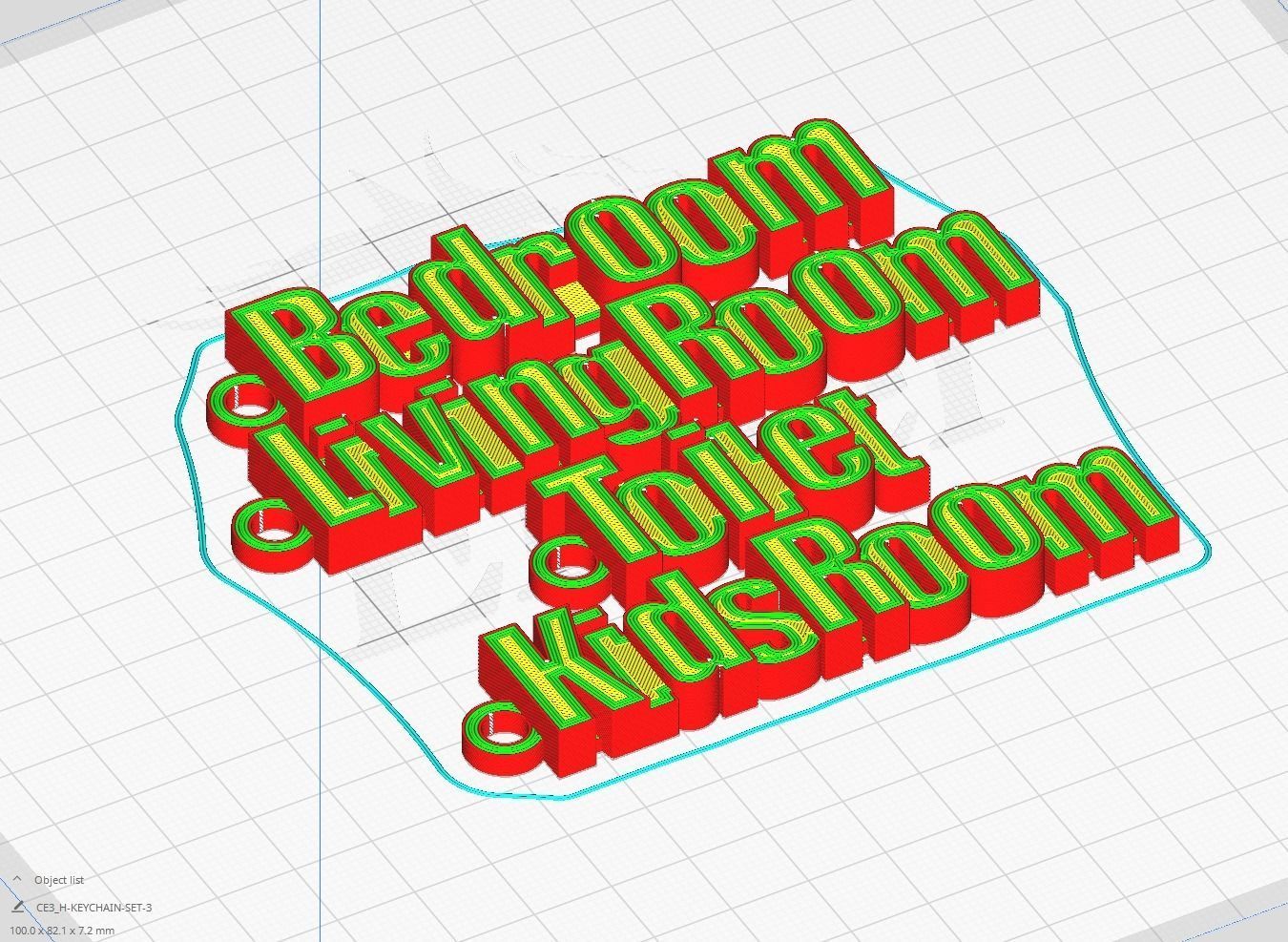 Printable House Locks Keychains 3D print model_12