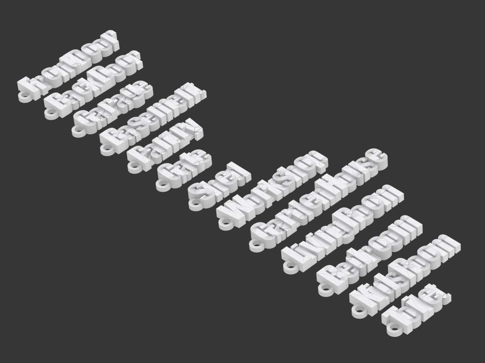 Printable House Locks Keychains 3D print model_13