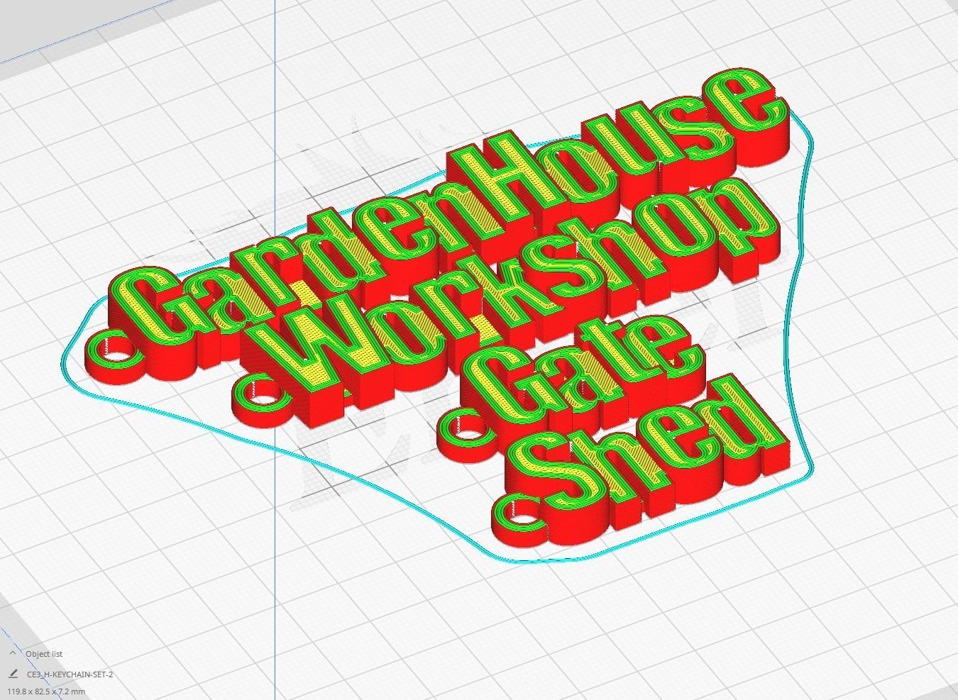 Printable House Locks Keychains 3D print model_10