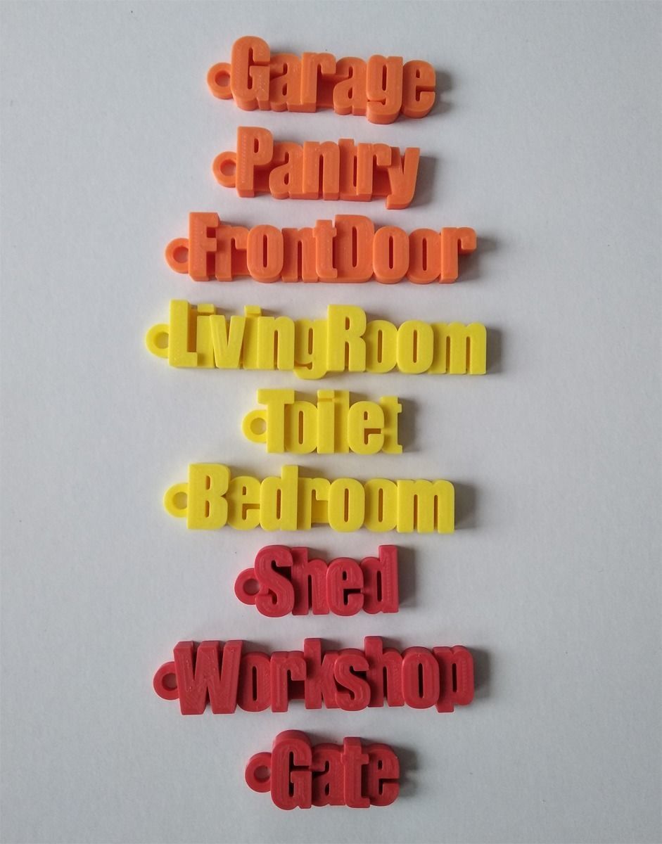 Printable House Locks Keychains 3D print model_9