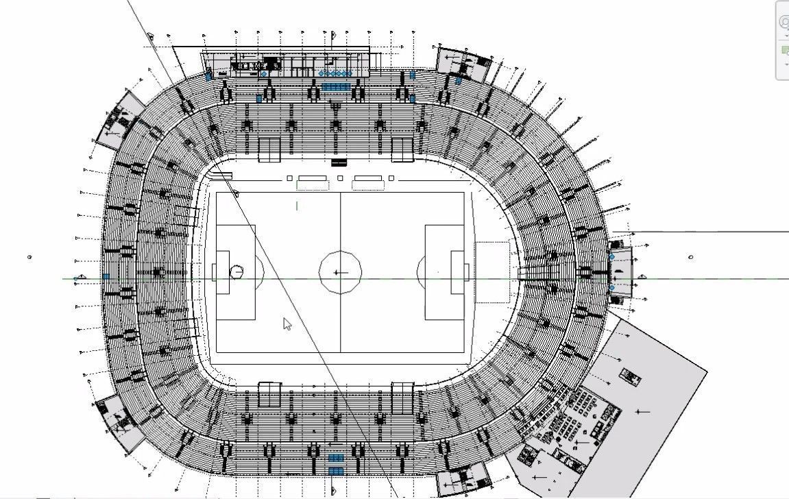 sports stadium compelete revit project  02 3D model_19