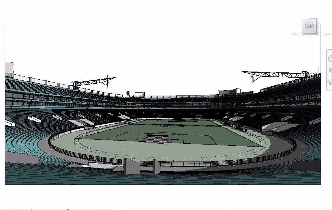 sports stadium compelete revit project  02 3D model_12