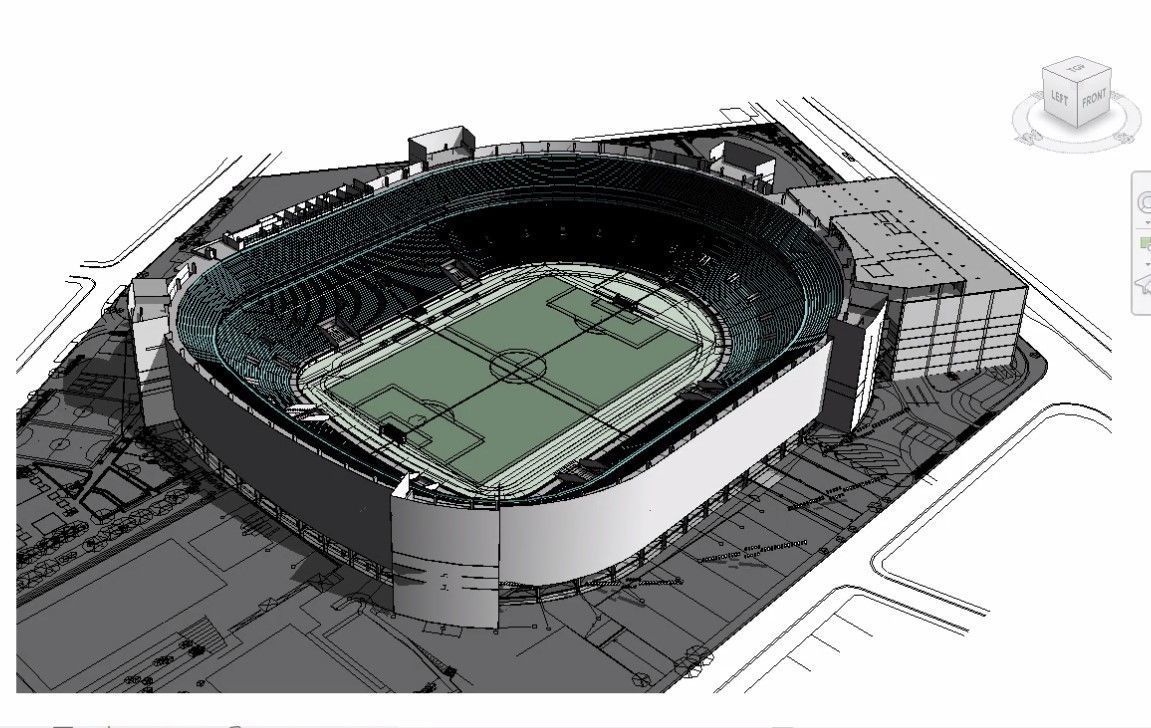 sports stadium compelete revit project  02 3D model_31