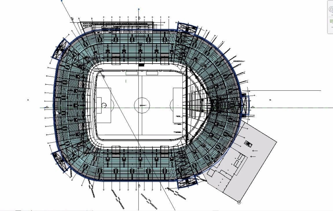 sports stadium compelete revit project  02 3D model_34