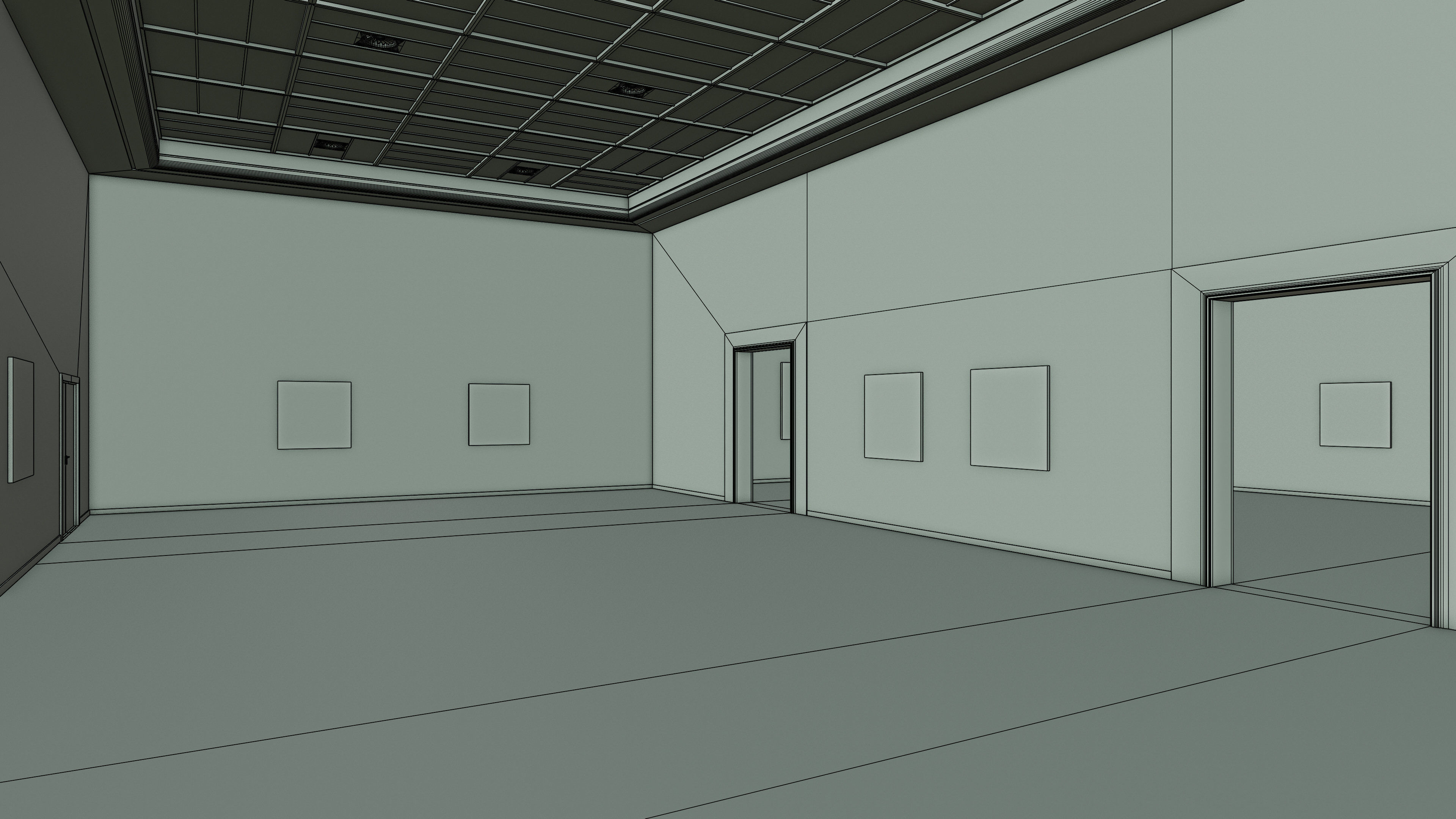 Art Museum Gallery Interior 26 Low-poly 3D model_15