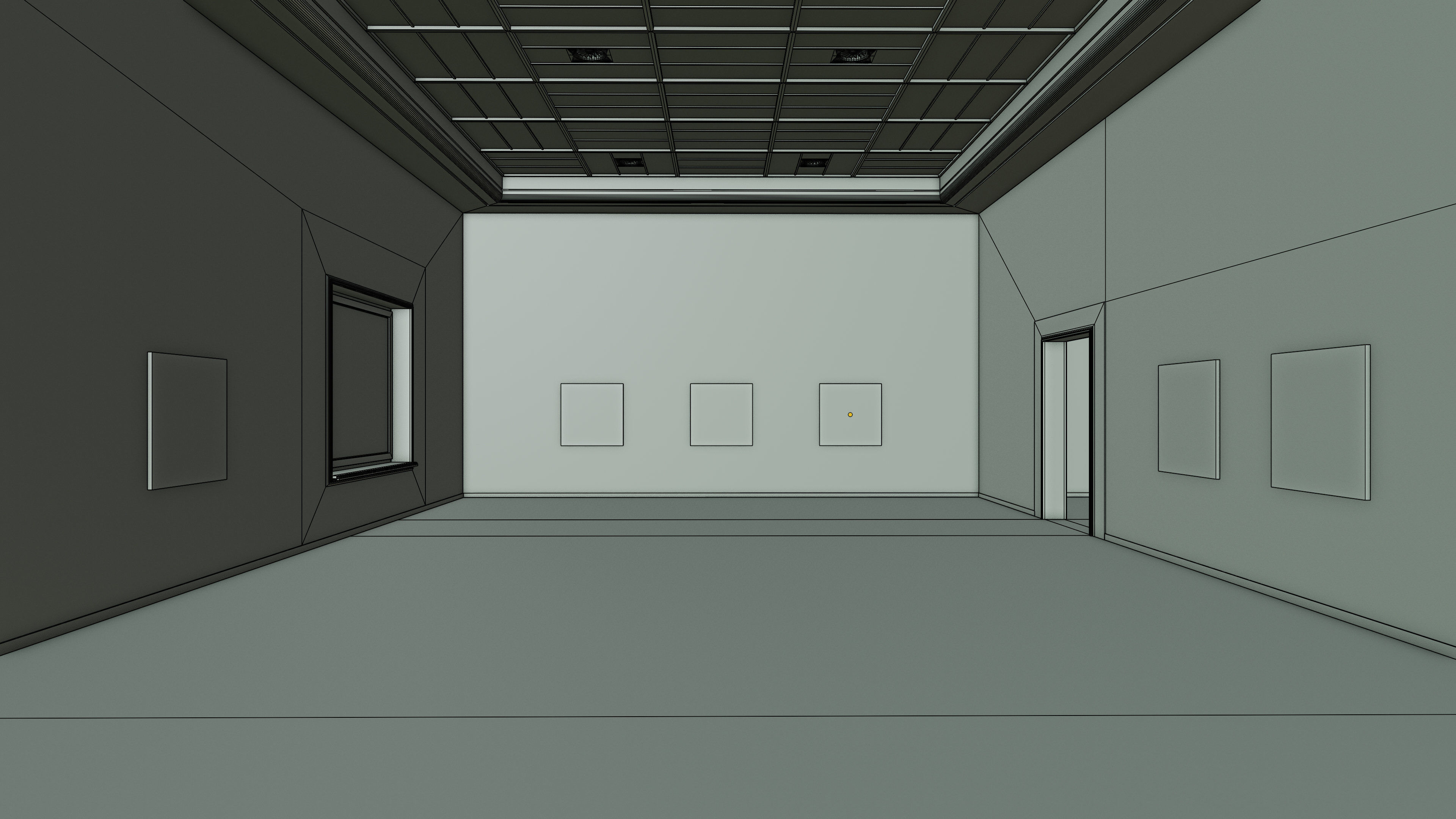 Art Museum Gallery Interior 26 Low-poly 3D model_17