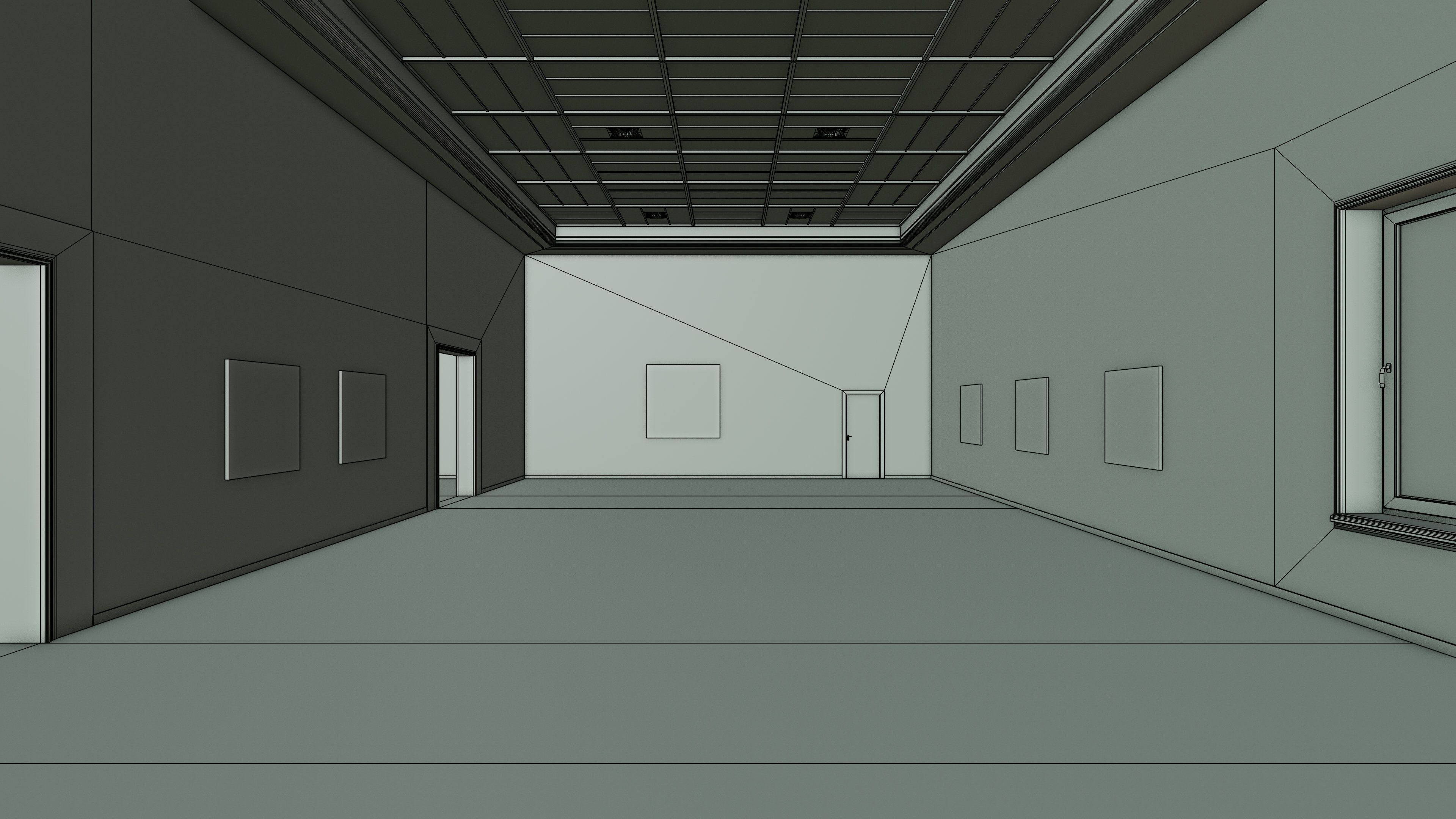 Art Museum Gallery Interior 26 Low-poly 3D model_11