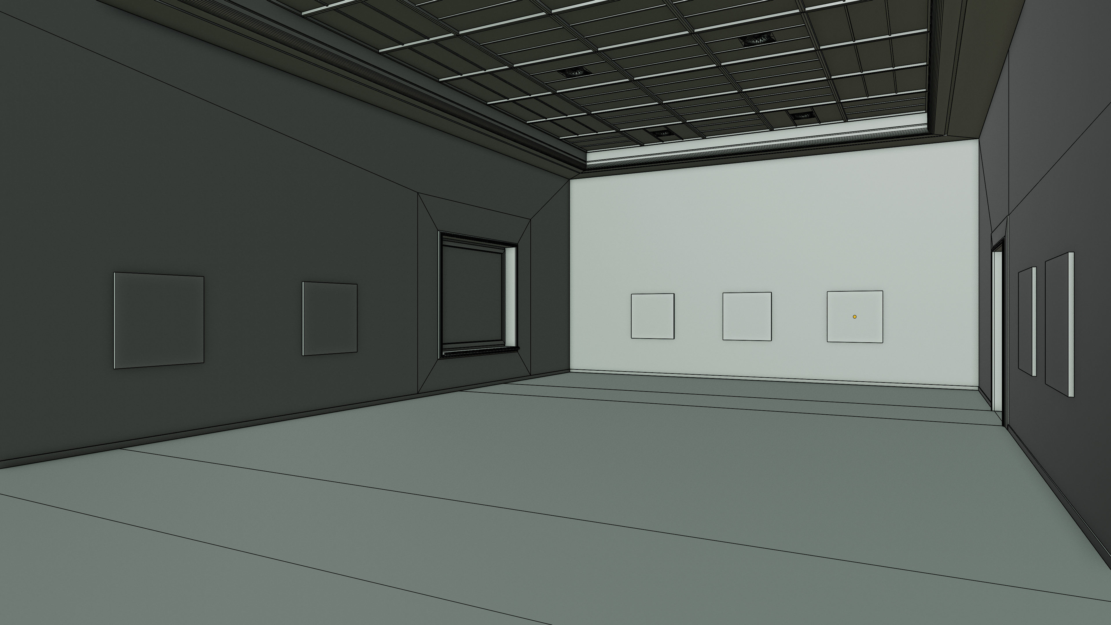Art Museum Gallery Interior 26 Low-poly 3D model_18