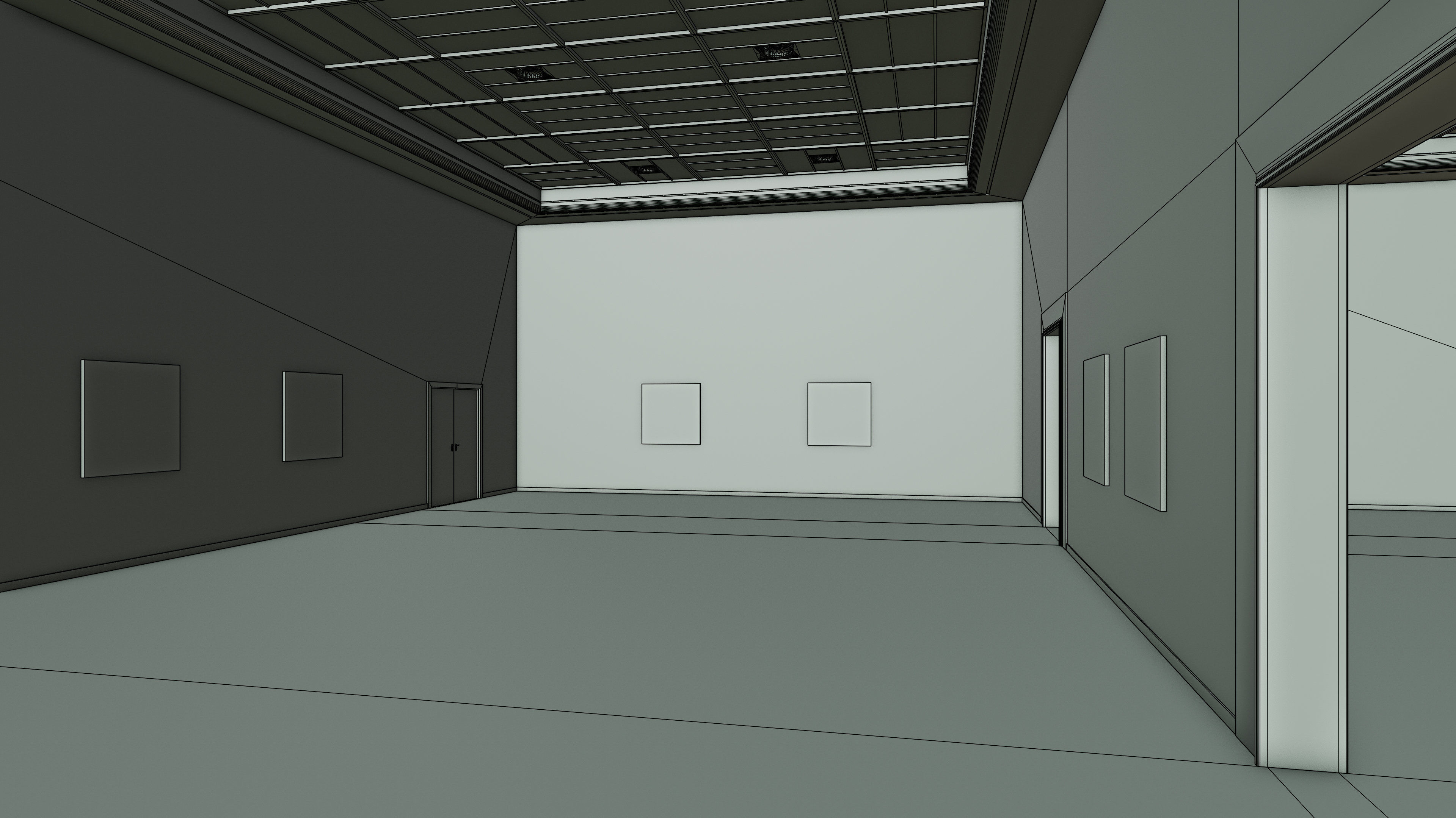 Art Museum Gallery Interior 26 Low-poly 3D model_14