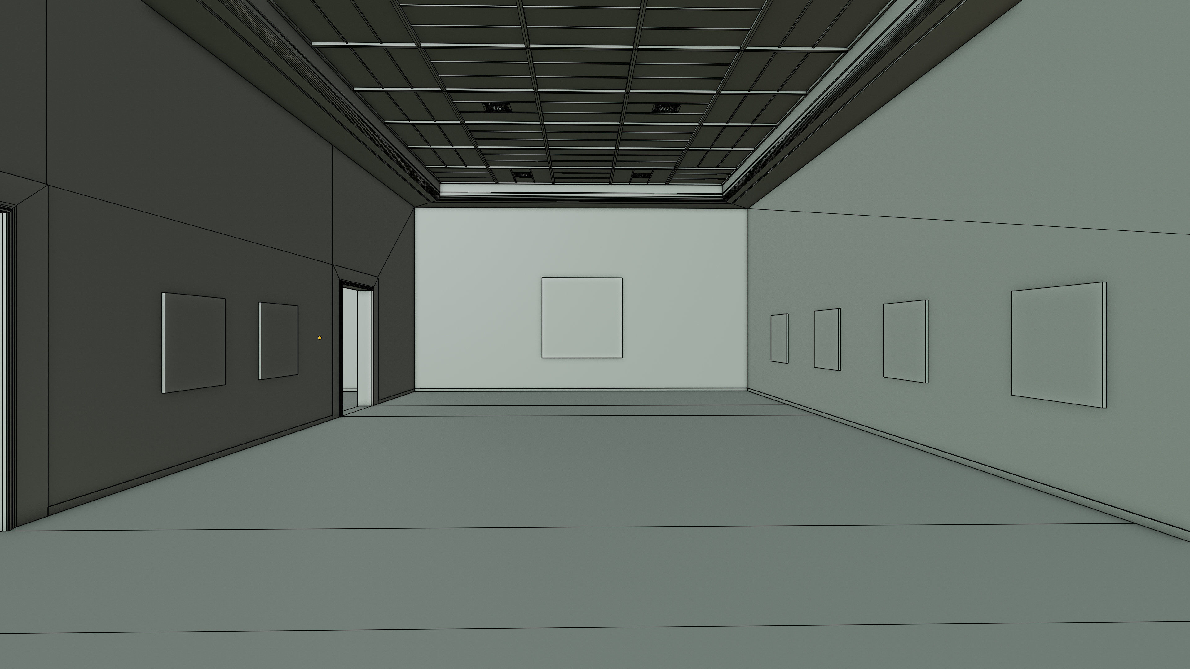 Art Museum Gallery Interior 26 Low-poly 3D model_12