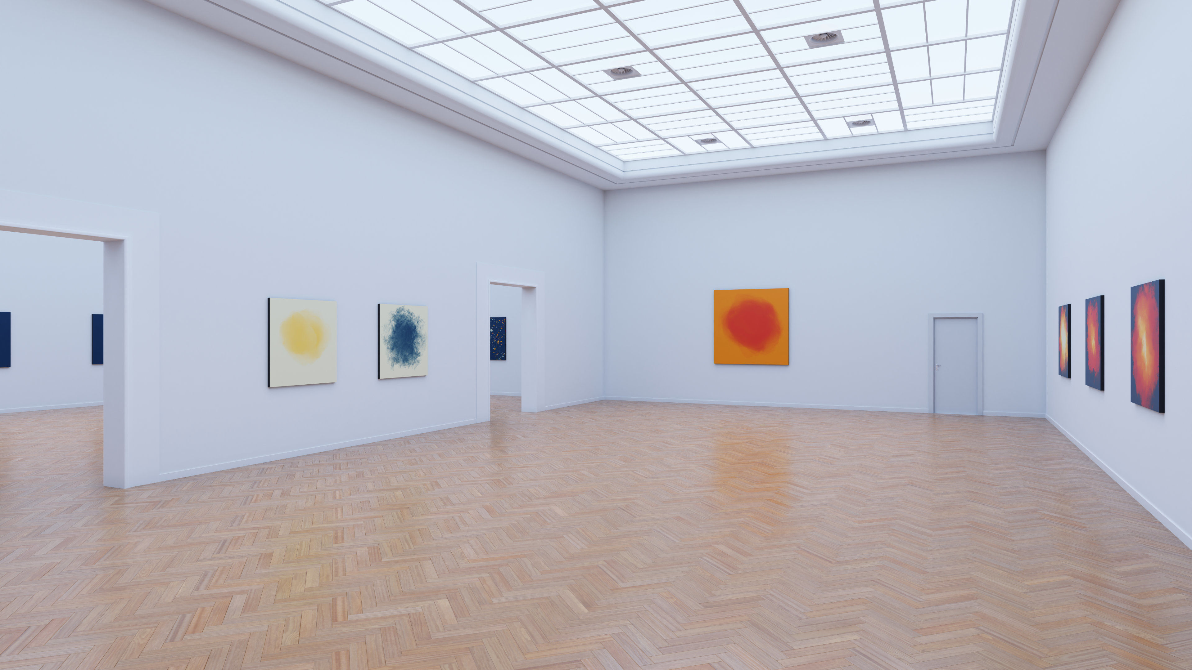 Art Museum Gallery Interior 26 Low-poly 3D model_5