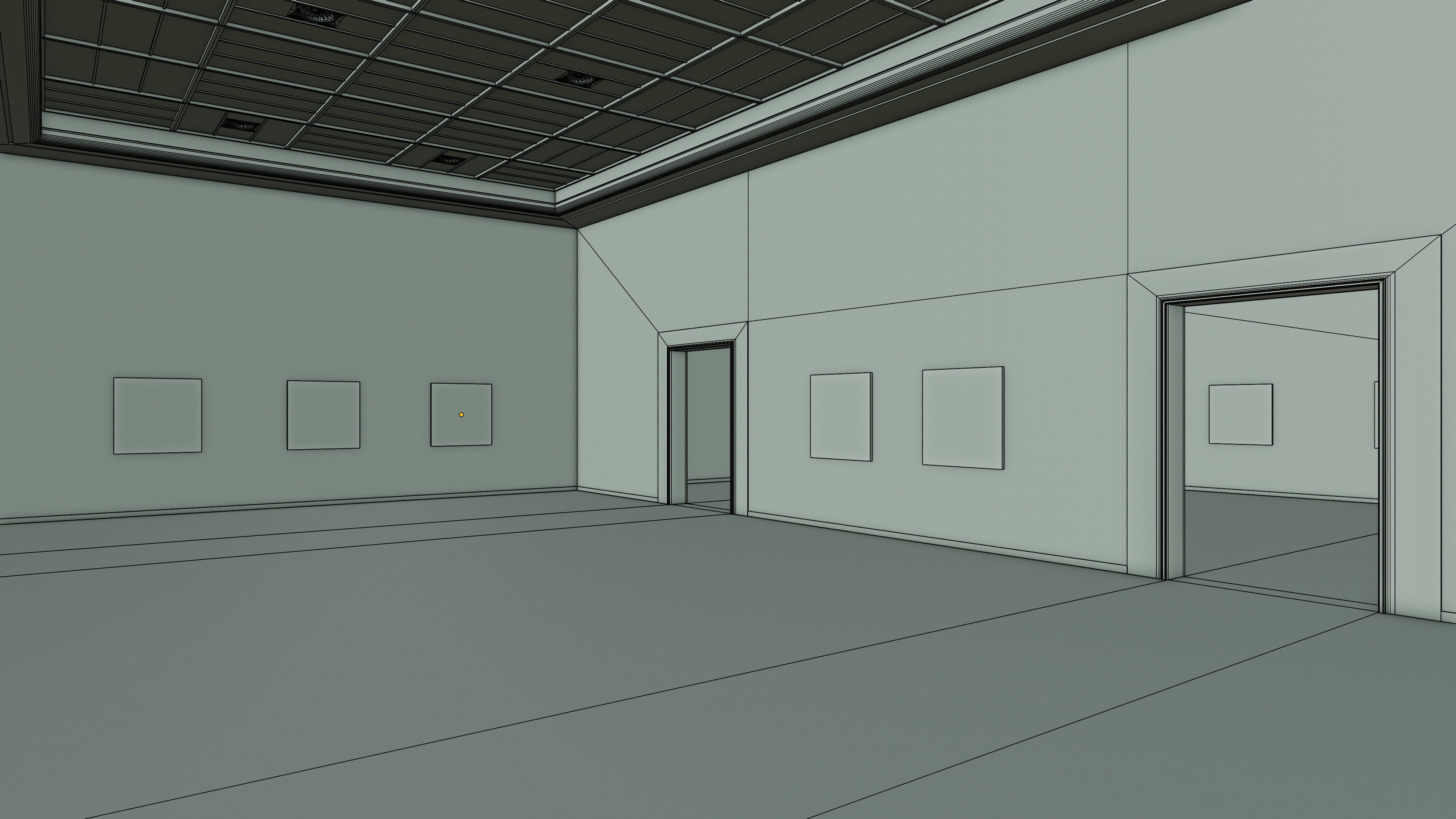 Art Museum Gallery Interior 26 Low-poly 3D model_19