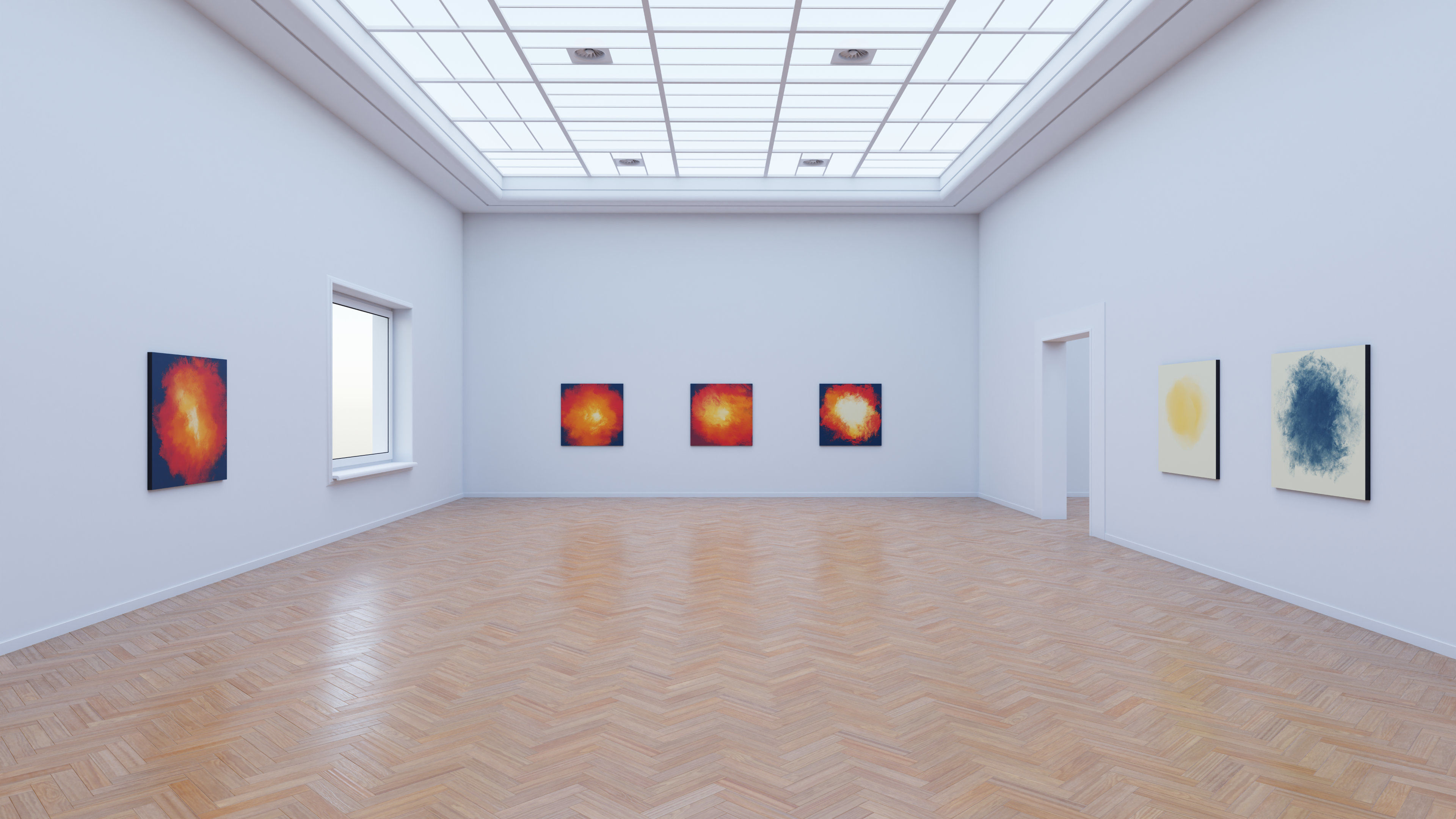Art Museum Gallery Interior 26 Low-poly 3D model_7