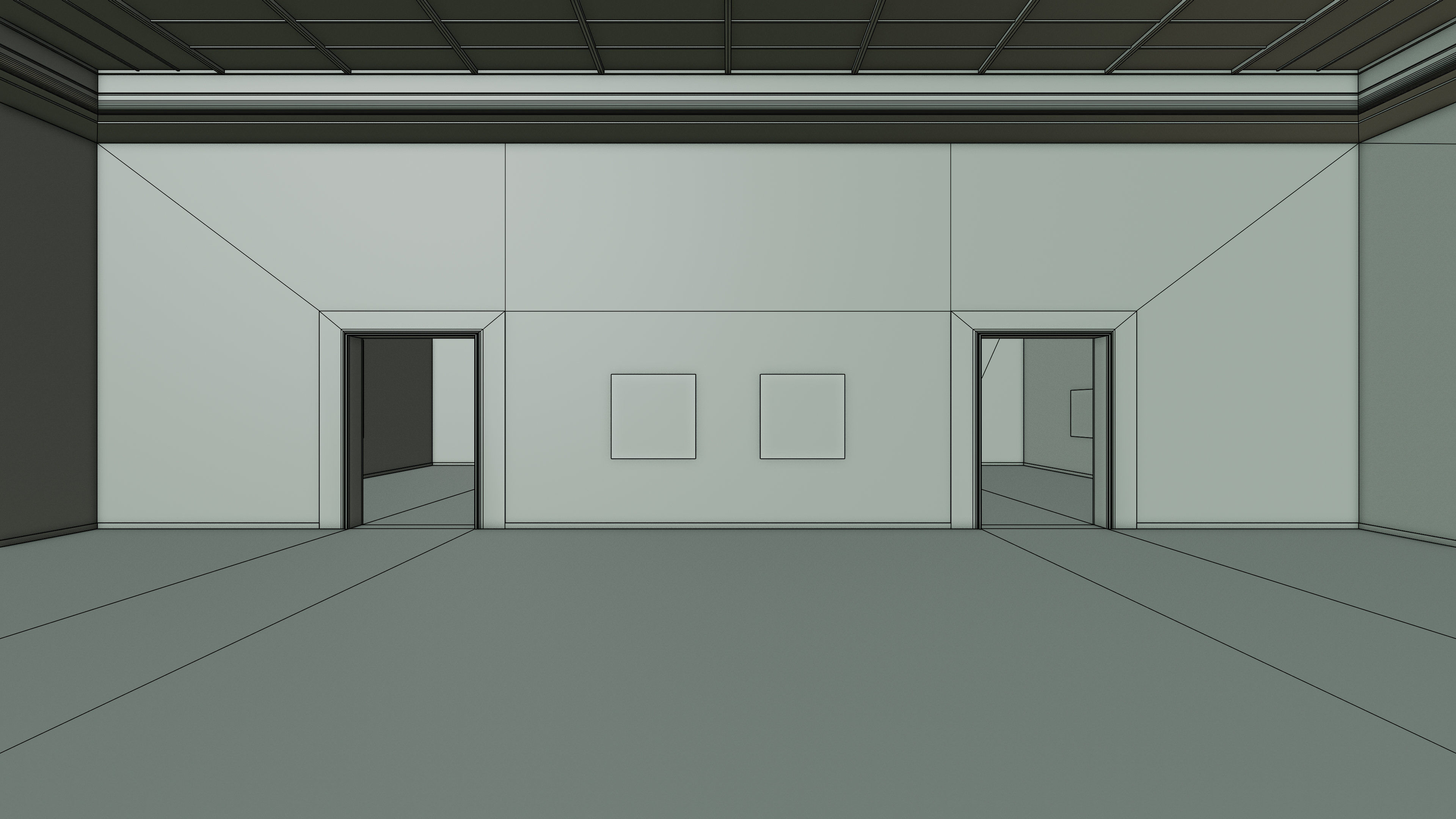 Art Museum Gallery Interior 26 Low-poly 3D model_16