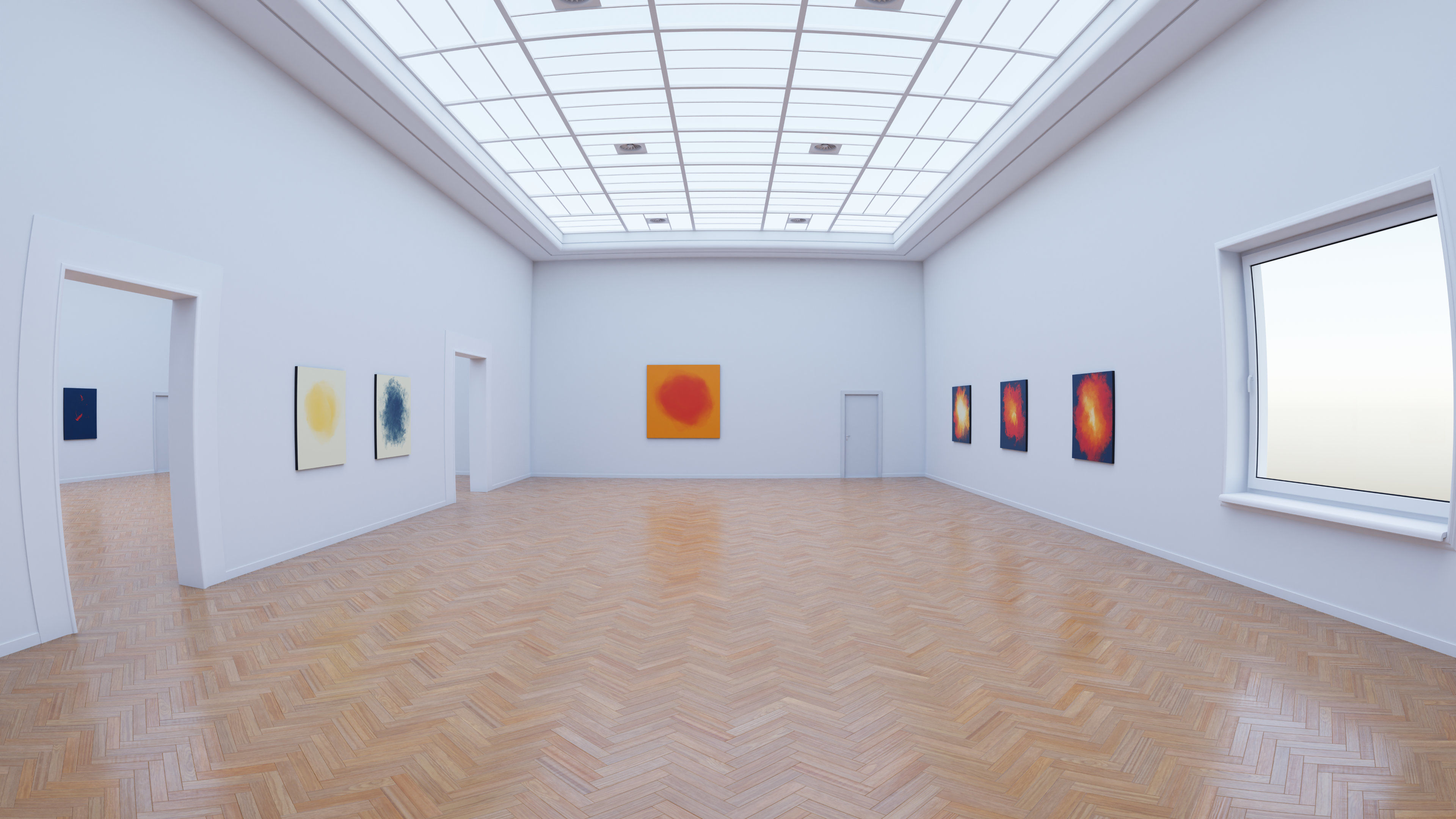 Art Museum Gallery Interior 26 Low-poly 3D model_4