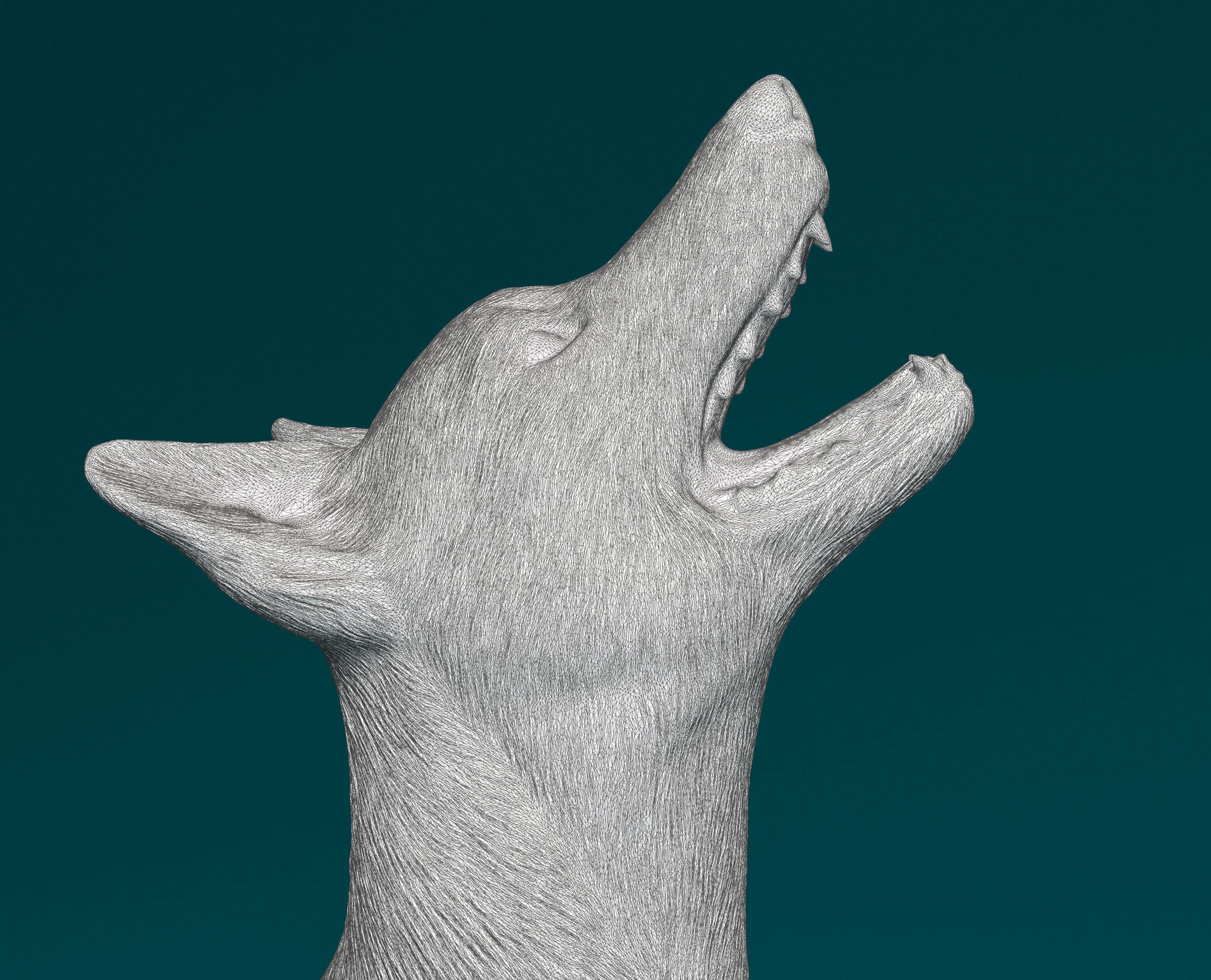 Flying dog 3D print model_8