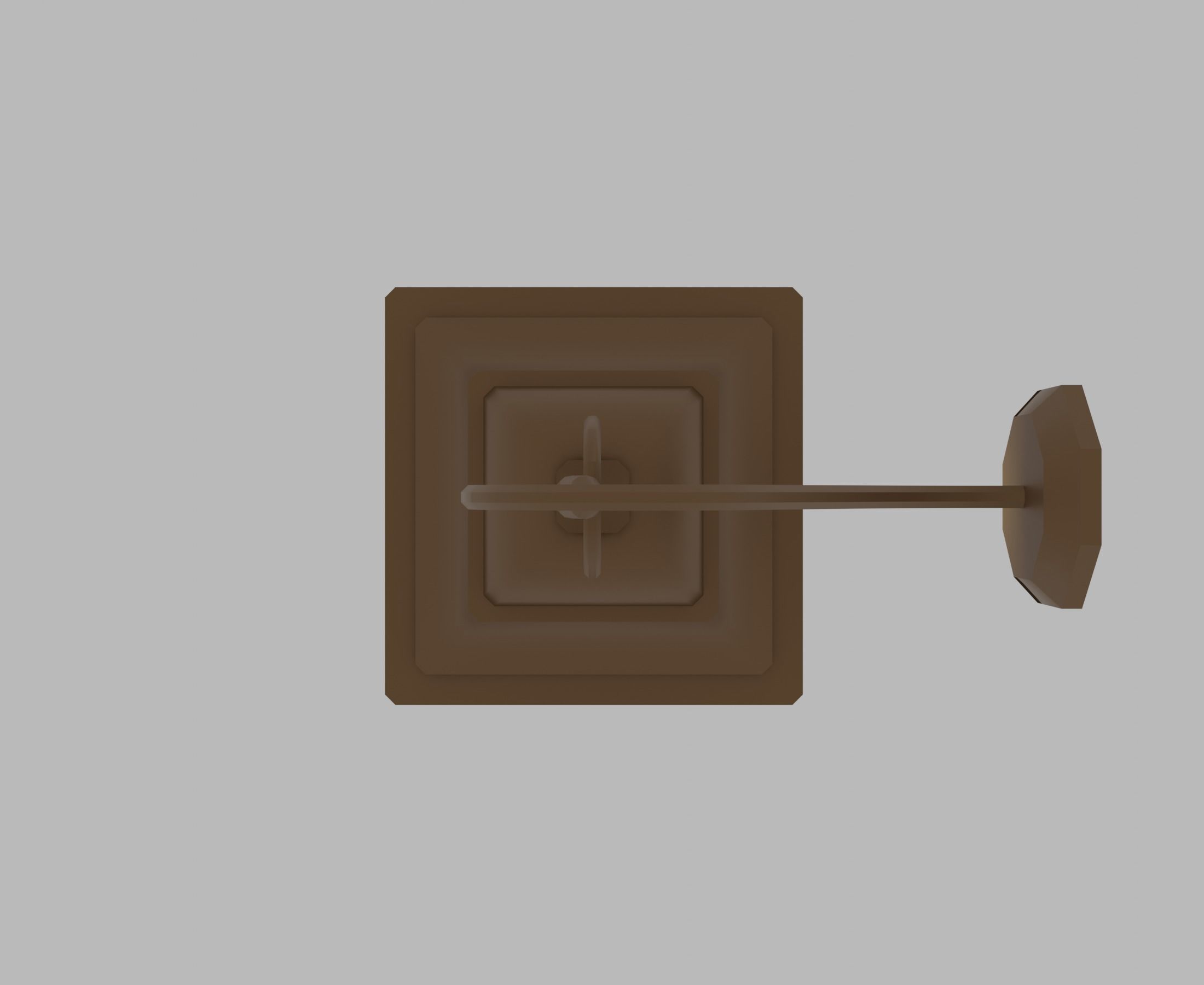 Lantern outdoor wall light Low-poly 3D model_5