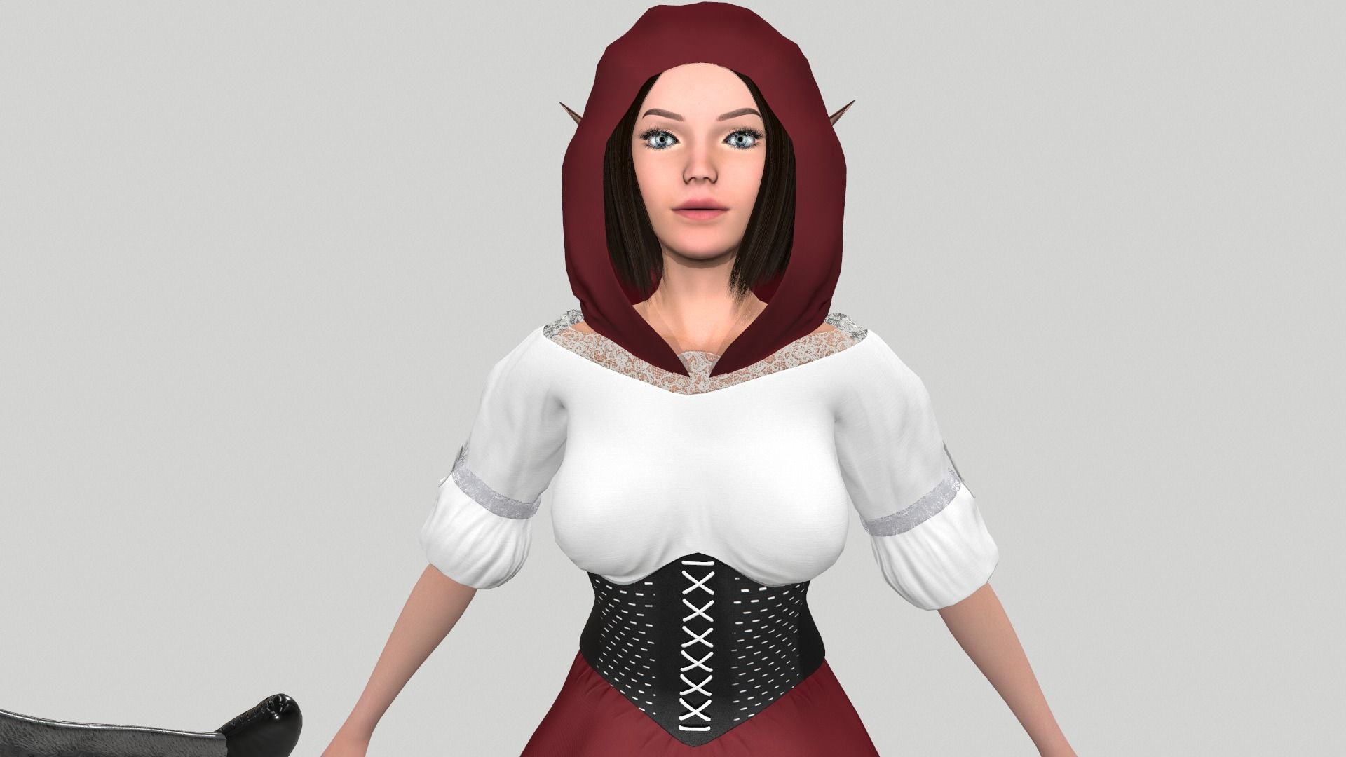 Night elf Low-poly 3D model_8