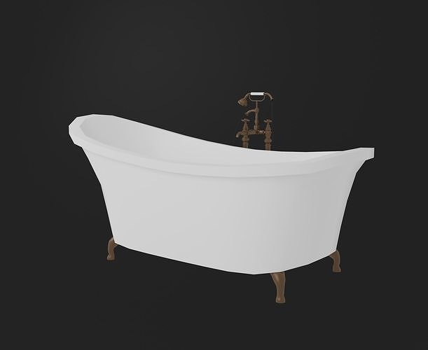 Bathtub Low-poly 3D model