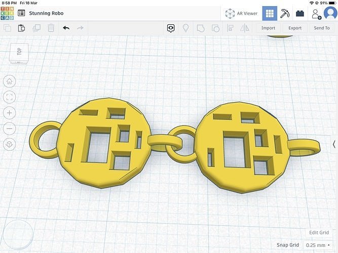 Geometric Bracelet and chain link stl  3D print model
