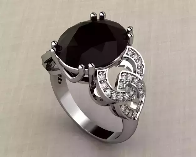 Rings sapphire and diamond ring