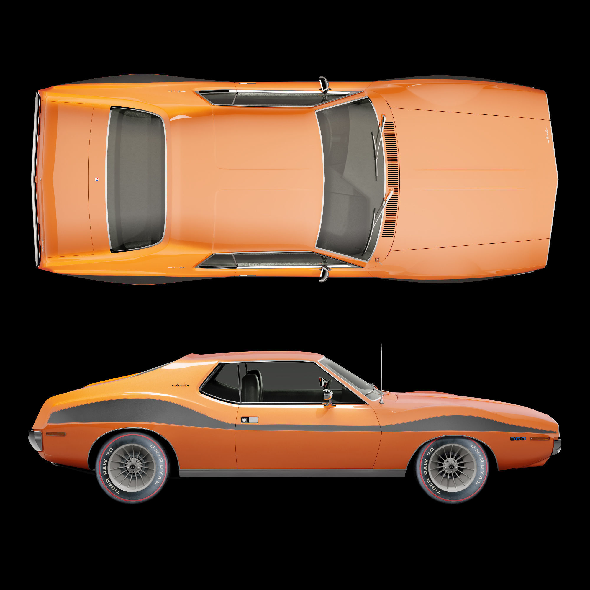 AMC javelin-1972 3D model_9