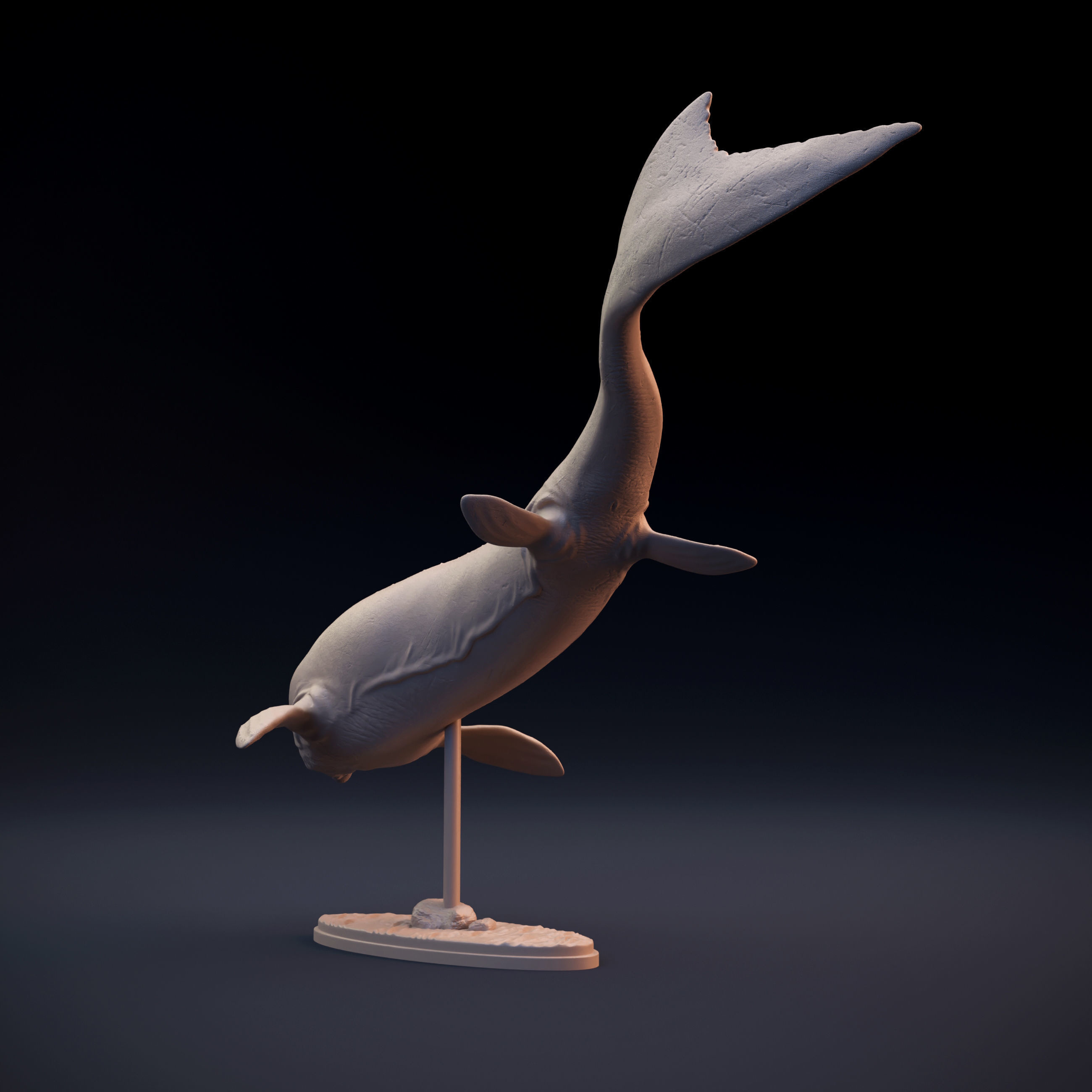 Mosasaurus swimming 3D print model_4