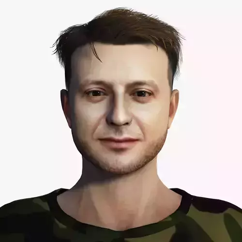 Volodymyr Zelenskyy   3D Rigged model ready for animation  