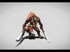 Dungeon Fantasy Monster - Werewolf of Both Hands Low-poly 3D model_1