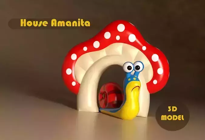 Amanita House and Snail 