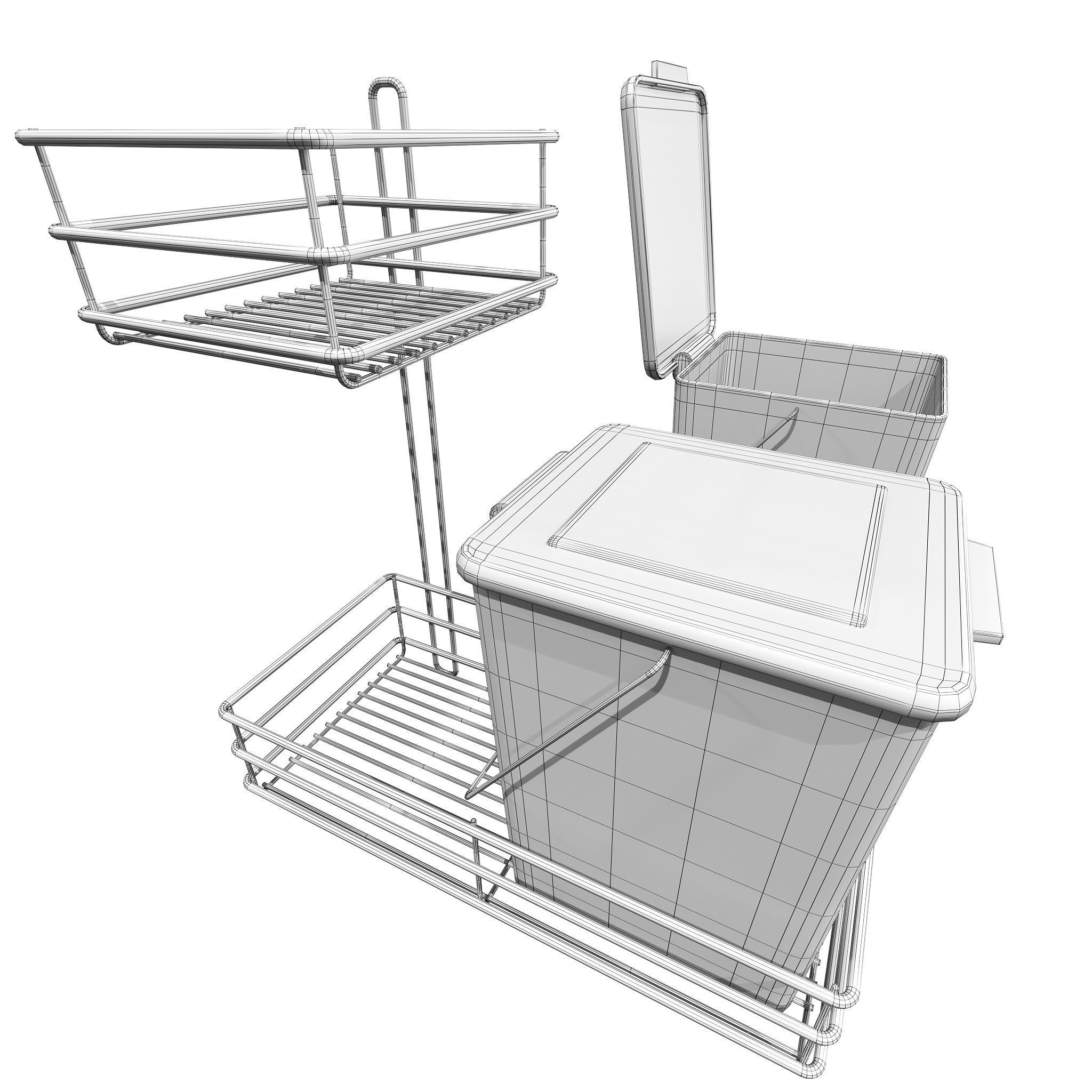 Furniture Fittings Mega Pack - Waste Bins 3D model_19
